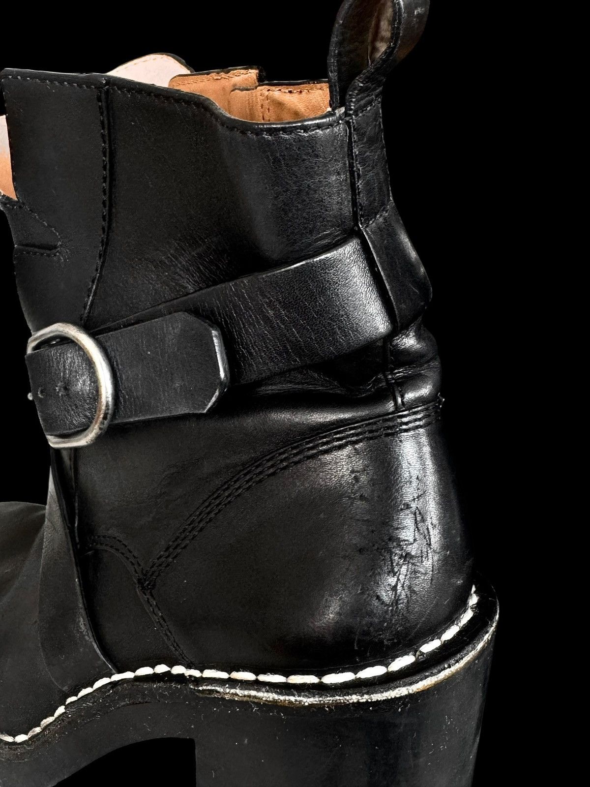 Allsaints AllSaints Chunky Heel Harness Boots Black Leather Size US 9 / IT 39 - 5 Thumbnail