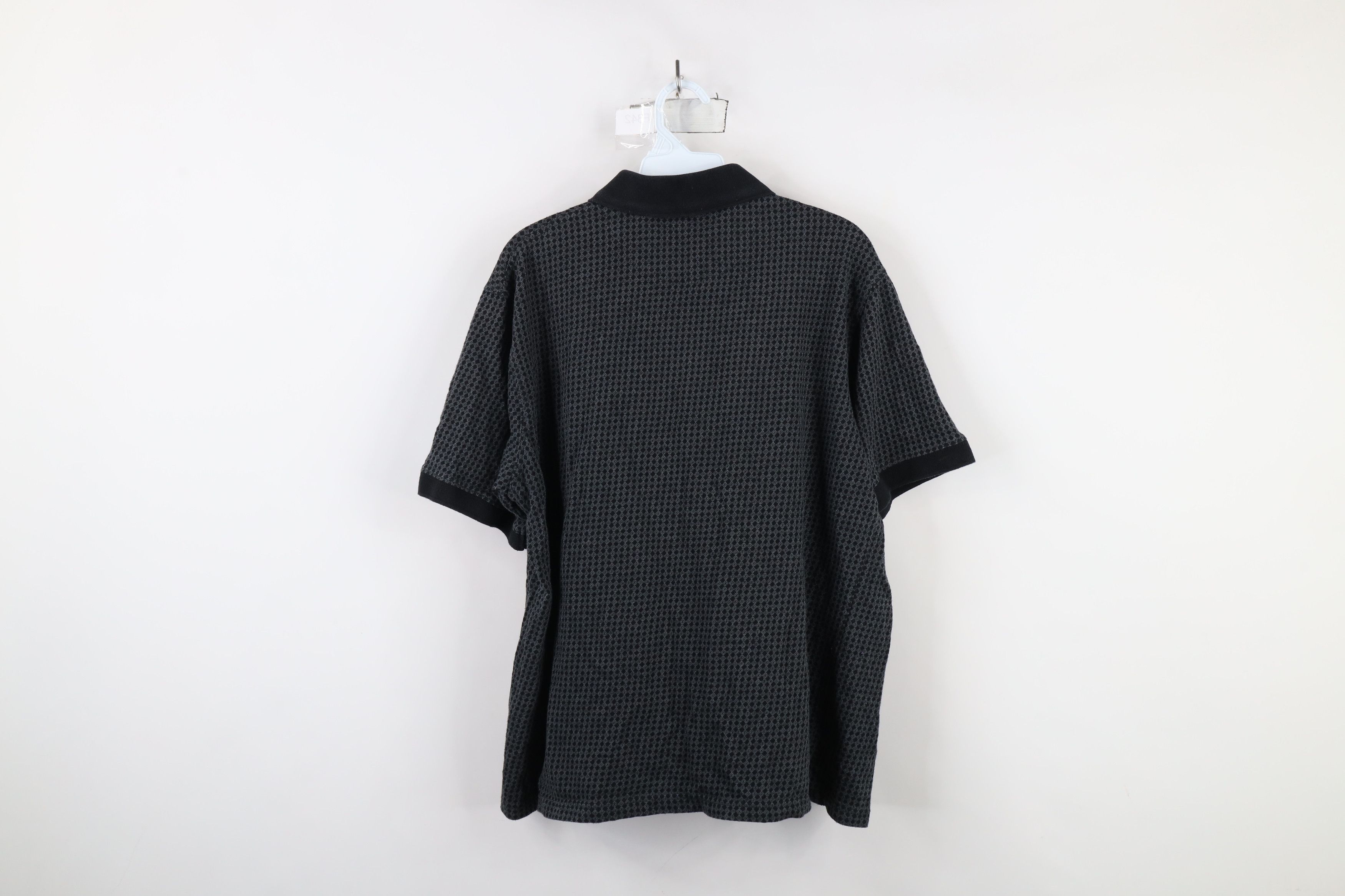 Vintage Vintage 90s Streetwear Diamond Geometric Knit Polo Shirt Size US L / EU 52-54 / 3 - 10 Thumbnail