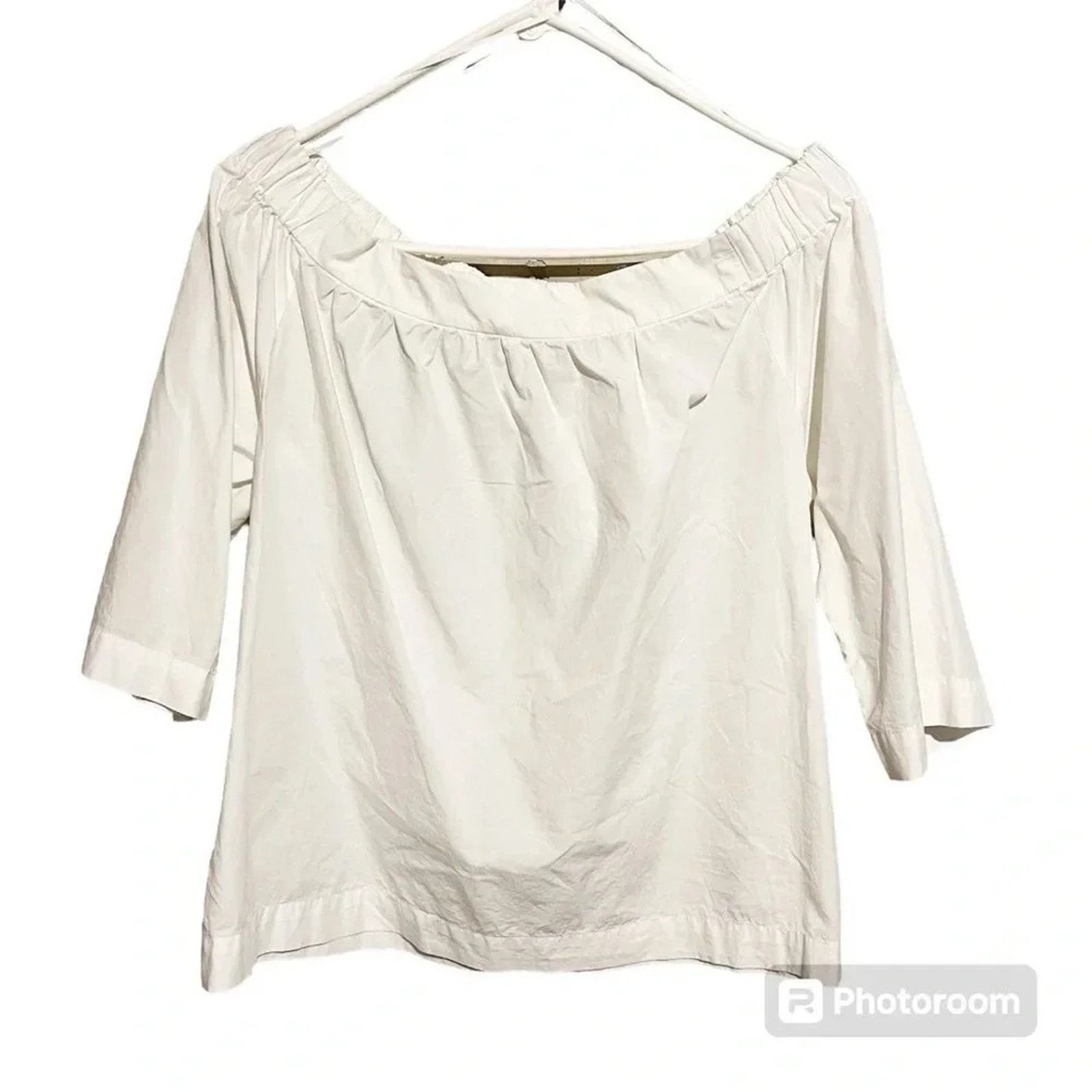 Madewell Madewell Off Shoulder Size M Boho Shirt 3/4 Sleeve Cotton Size M / US 6-8 / IT 42-44 - 1 Thumbnail