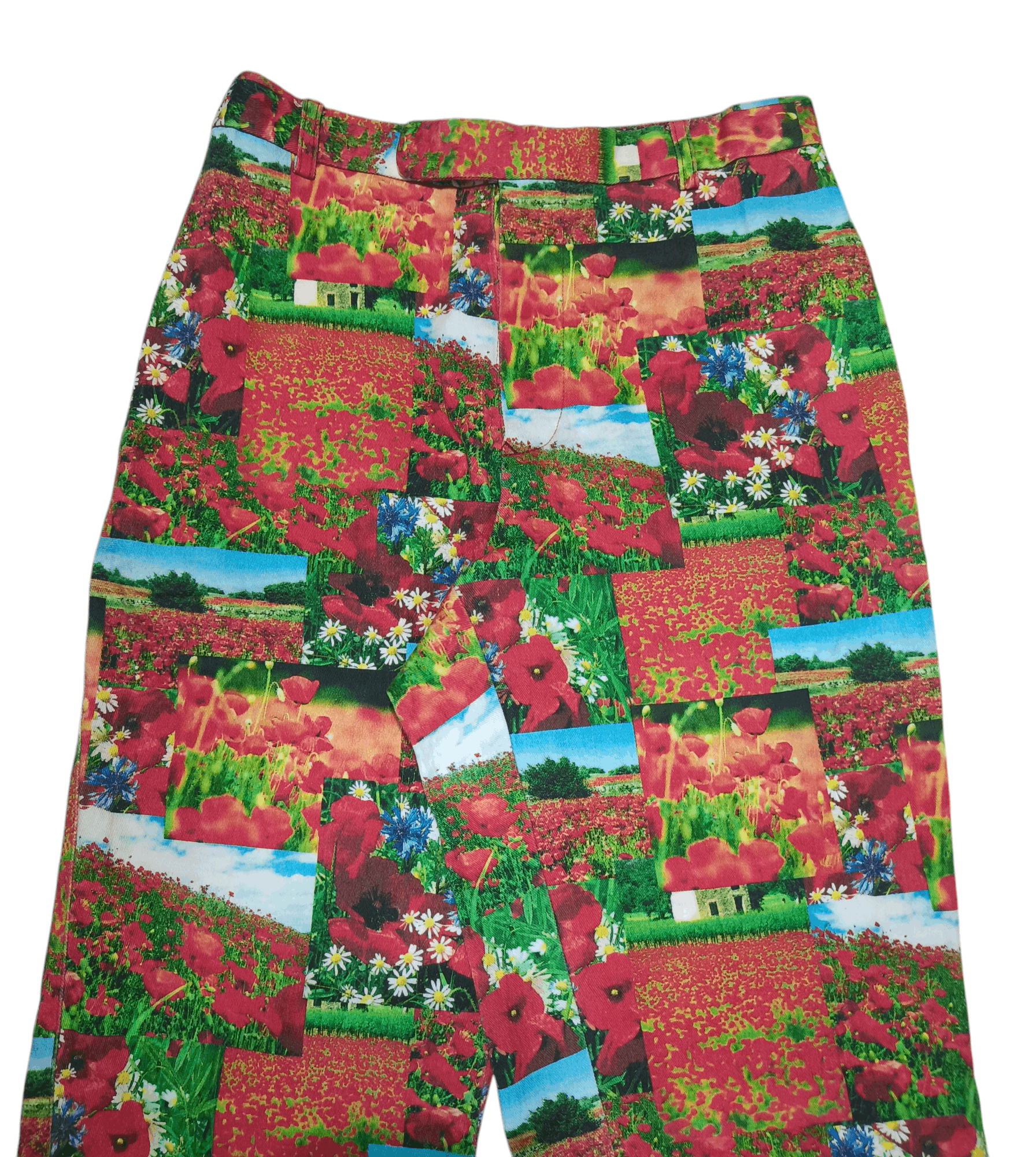 Japanese Brand Vintage Y2K AGE Scenic Border Floral AOP Stretch Jeans Pants Size 28" / US 6 / IT 42 - 4 Thumbnail