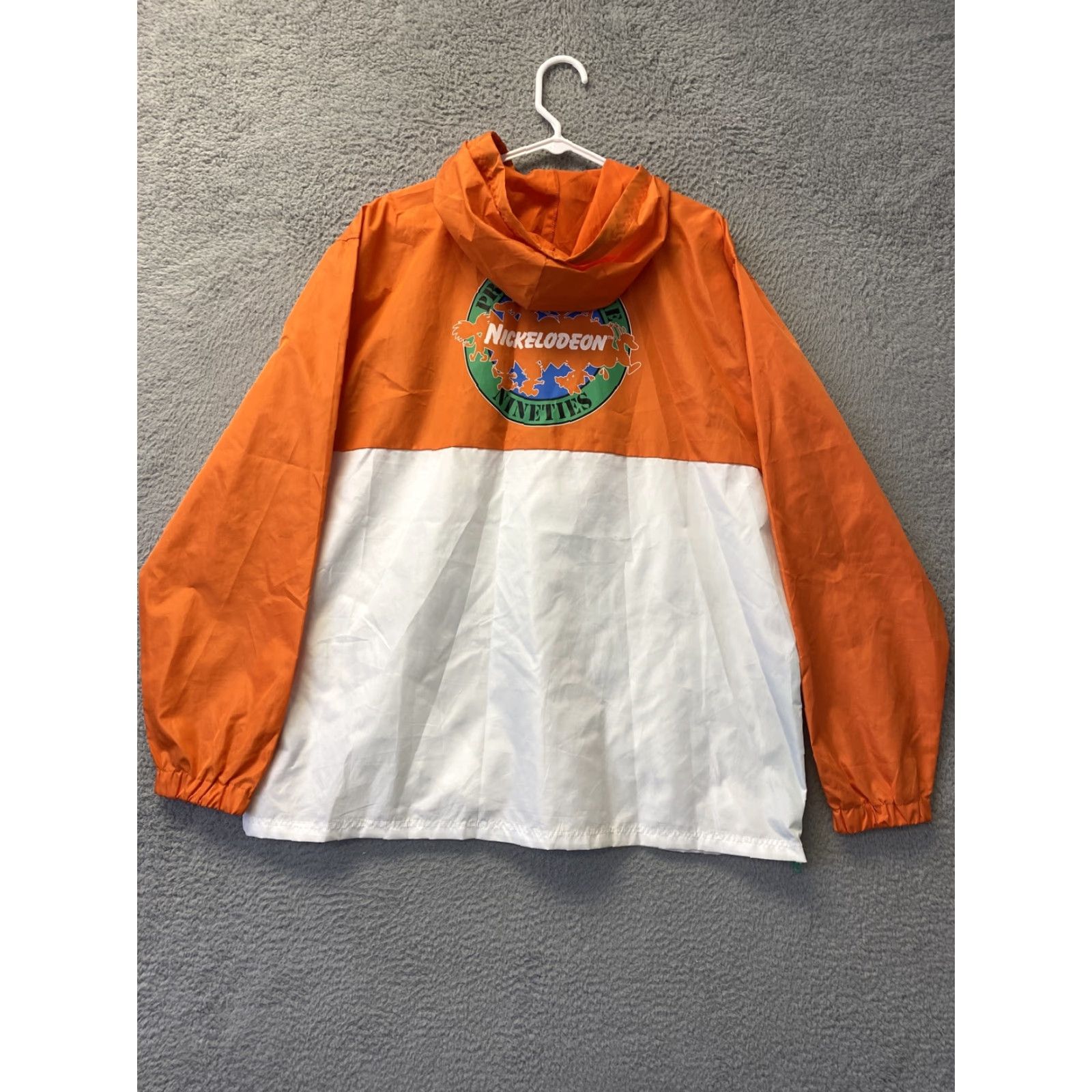 Nickelodeon Nickelodeon Orange Windbreaker Hoodie Jacket Size XL 96-44 Size US XL / EU 56 / 4 - 7 Thumbnail