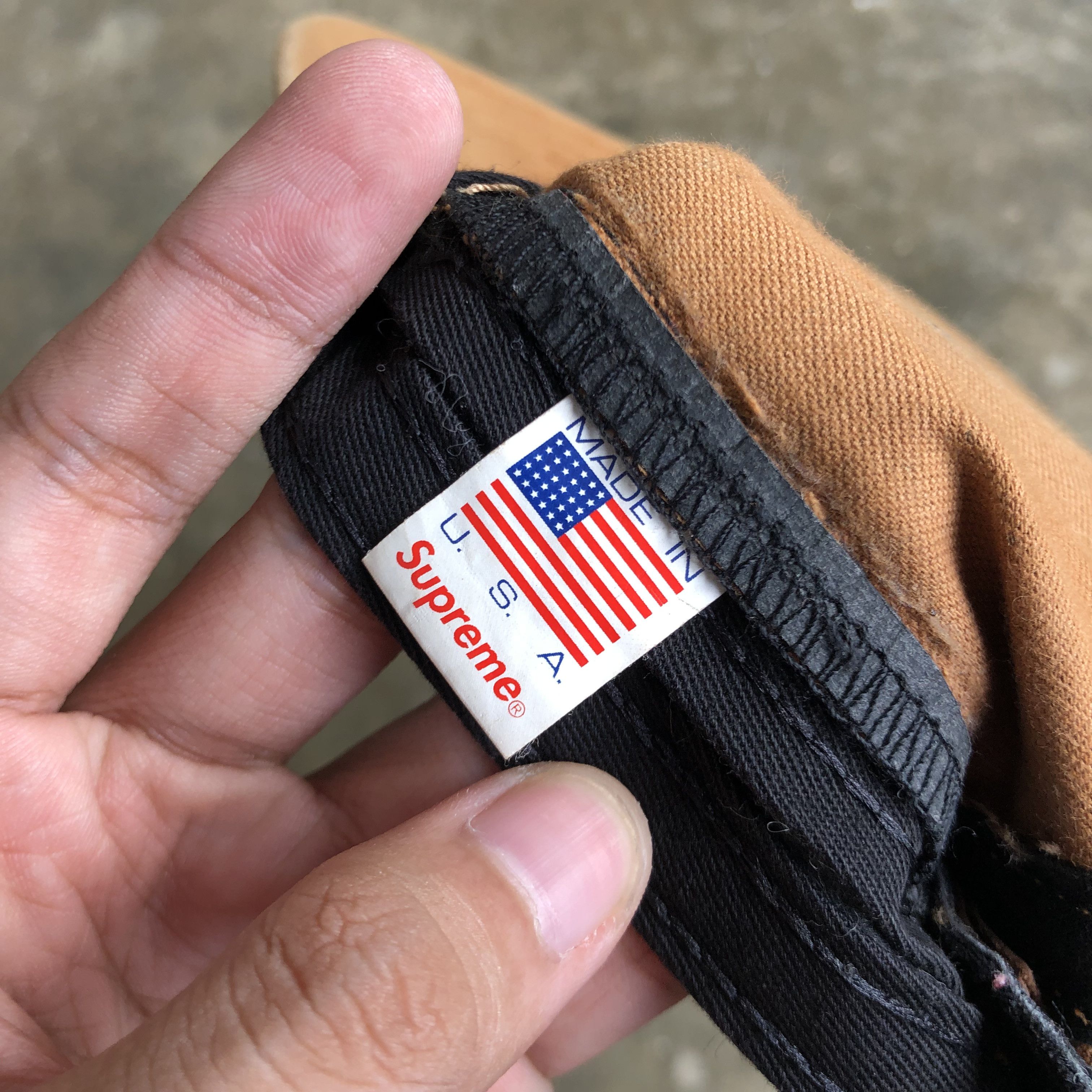 Supreme Supreme Box Logo Velvet Camp Cap Brown Tan Size ONE SIZE - 5 Thumbnail