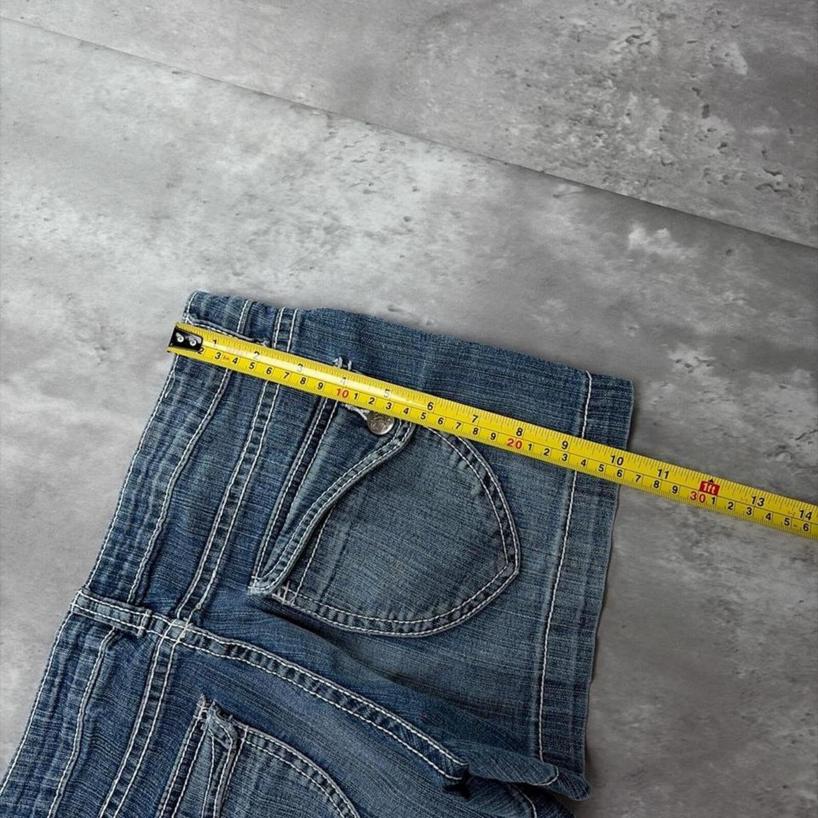 Other Y2K Blue 5ive Grunge Gothic Mini Denim Shorts Size 26" / US 2 / IT 38 - 7 Thumbnail