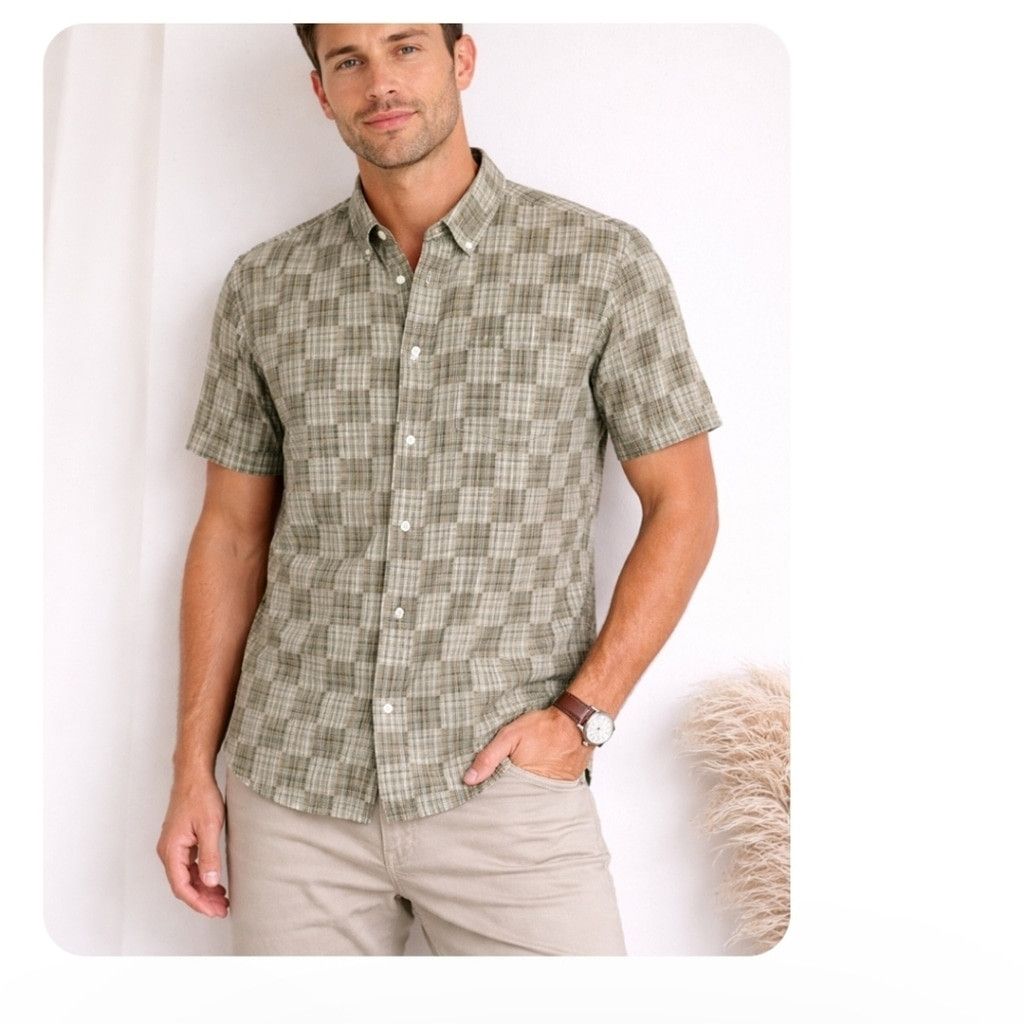 Other Free Assambly Men's Checkered Short Sleeve Shirt S NWT Size US S / EU 44-46 / 1 - 1 Thumbnail
