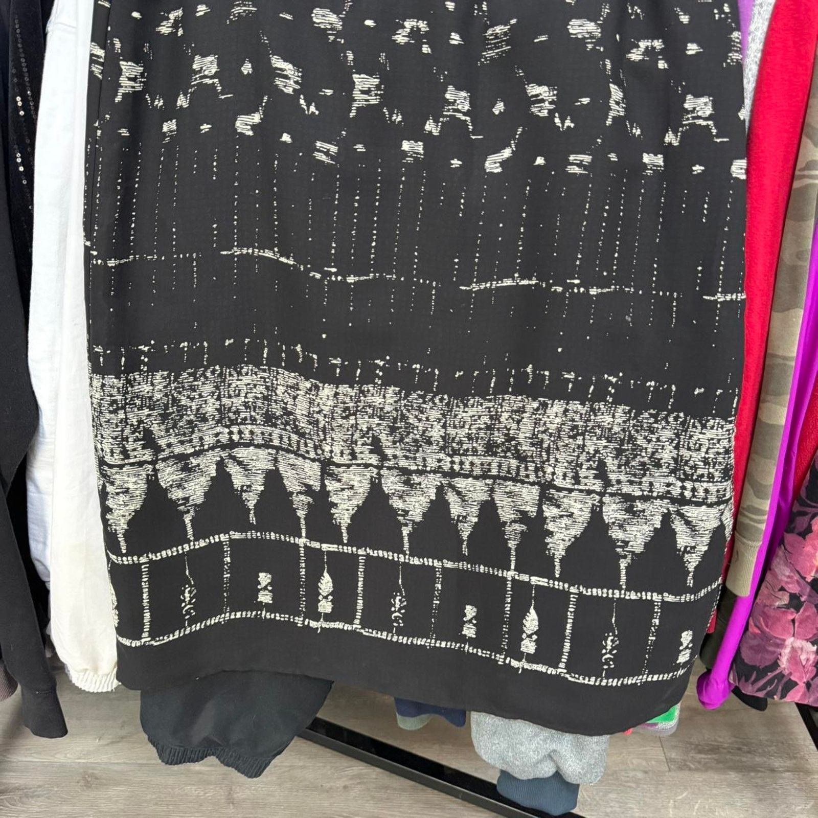 Other Vintage 90s K Studio Womens Maxi Skirt With Cute Pattern Size 34" / US 12 / IT 48 - 3 Thumbnail