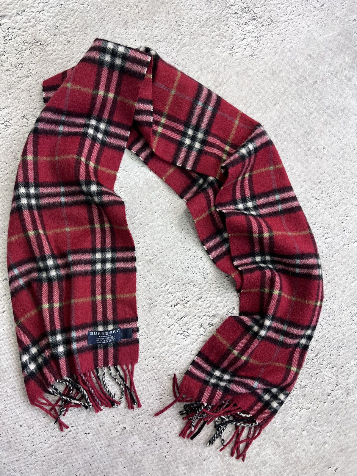 Burberry × Vintage Vintage Burberry scarf nova check muffler shawl Wool 90s y2k Size ONE SIZE - 3 Thumbnail