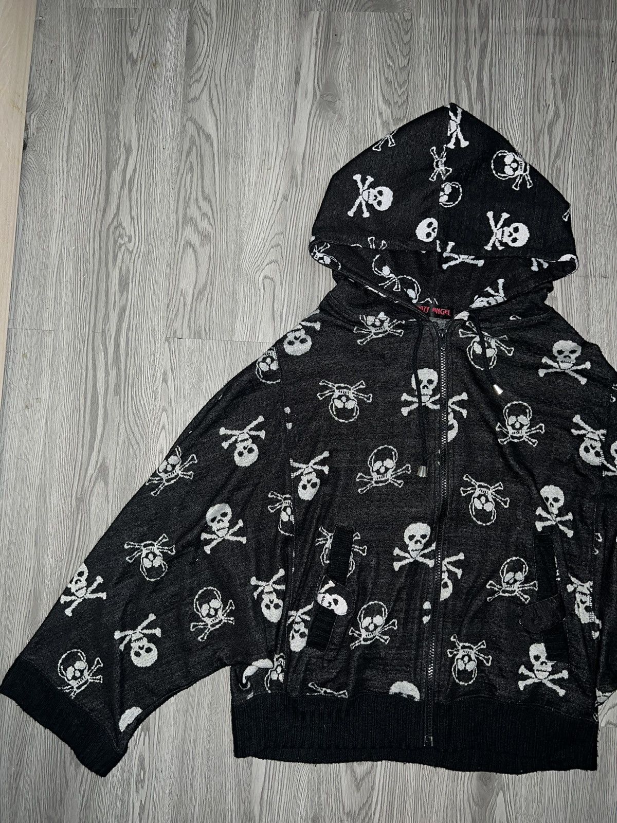 Japanese Brand CRAZY ANGEL skull set hoodie + skirt ☠️ ➕ Size M / US 6-8 / IT 42-44 - 11 Thumbnail