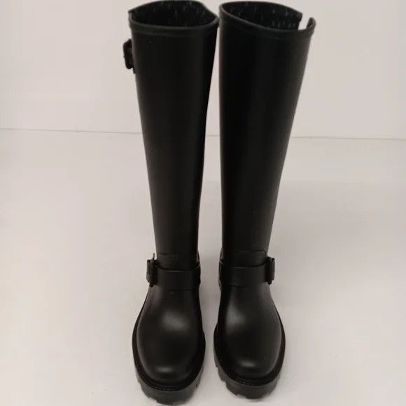 Jimmy Choo Jimmy Choo Yael Buckled Rubber Knee High Rain Boots-EU36/US6 Size US 6 / IT 36 - 3 Thumbnail