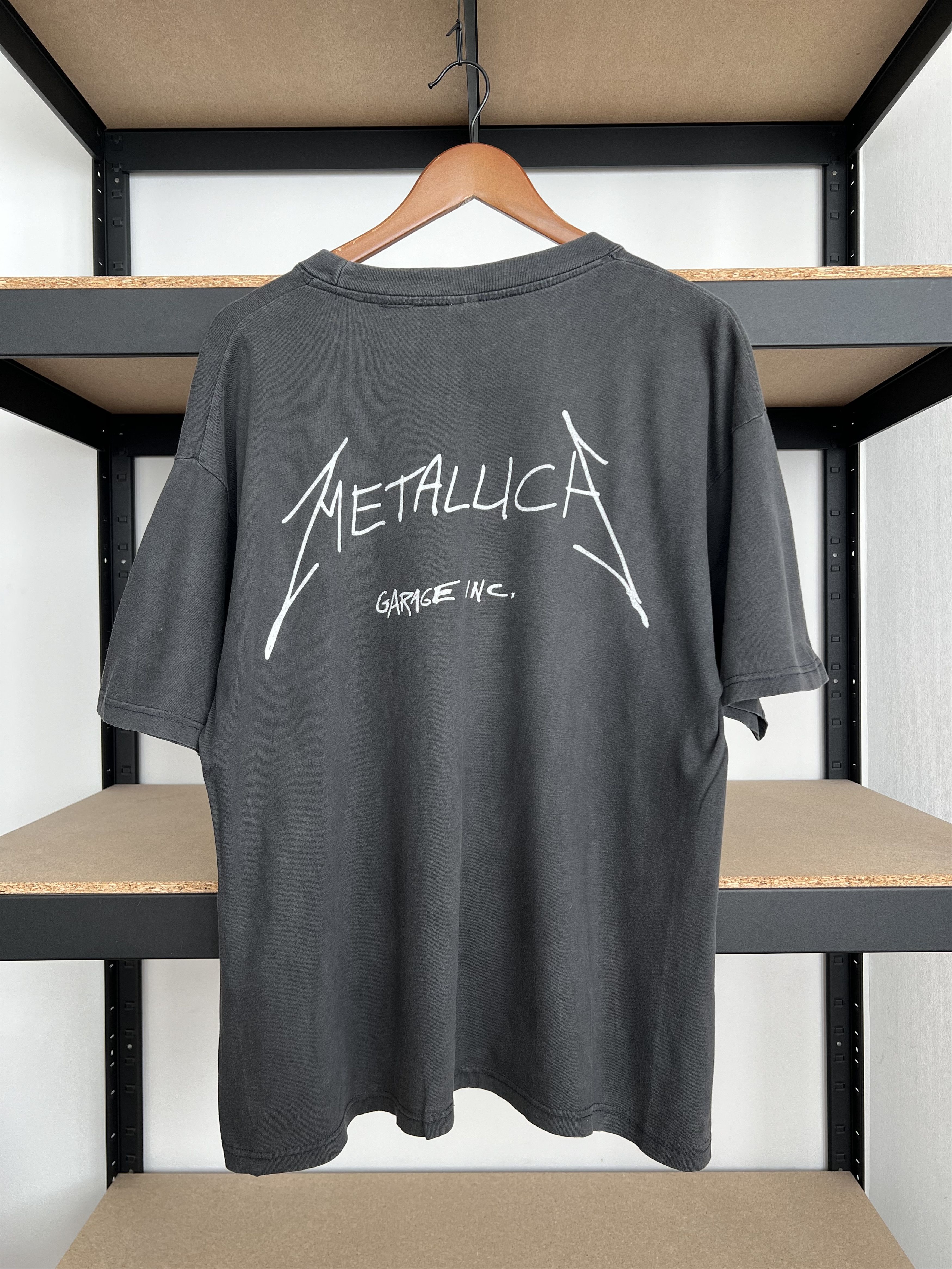 Band Tees Vintage 90s Metallica Garage Inc. Faded Black T-shirt Size US XL / EU 56 / 4 - 2 Thumbnail