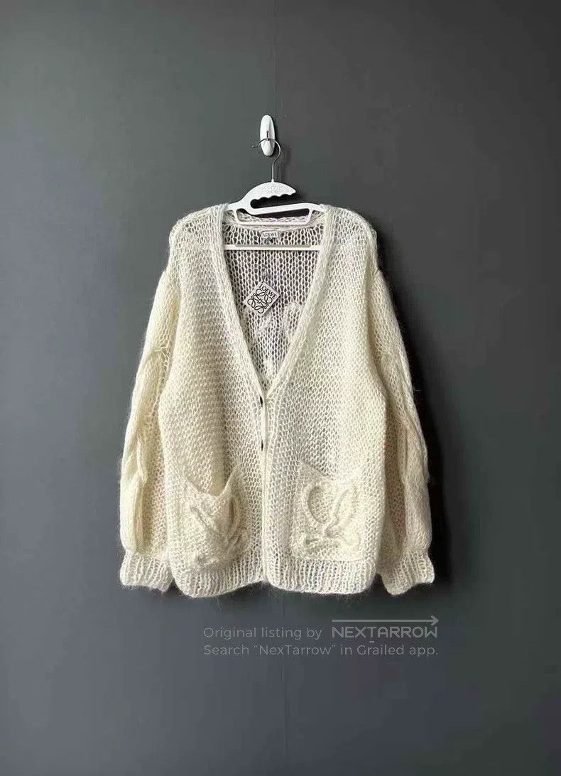 Loewe Loewe Cream Cashmere Open Cardigan Size S / US 4 / IT 40 - 1 Thumbnail