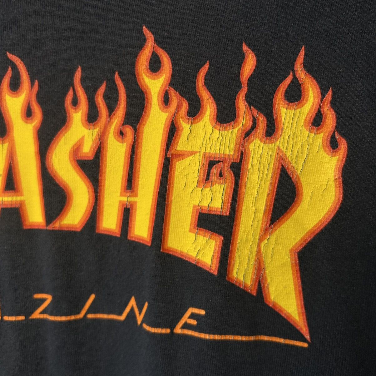 Thrasher Vintage Thrasher Big Fire Graphic logo y2k opium skate tee Size US S / EU 44-46 / 1 - 3 Thumbnail