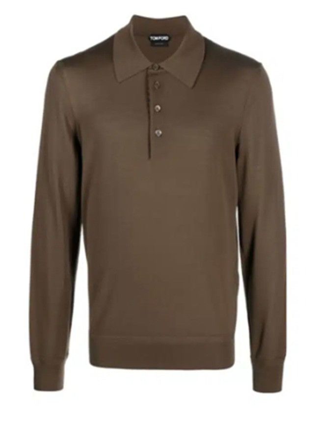 Tom Ford o1loc1c1224 TFK132 Poloneck Sweater in Dark Brown Size US S / EU 44-46 / 1 - 1 Preview