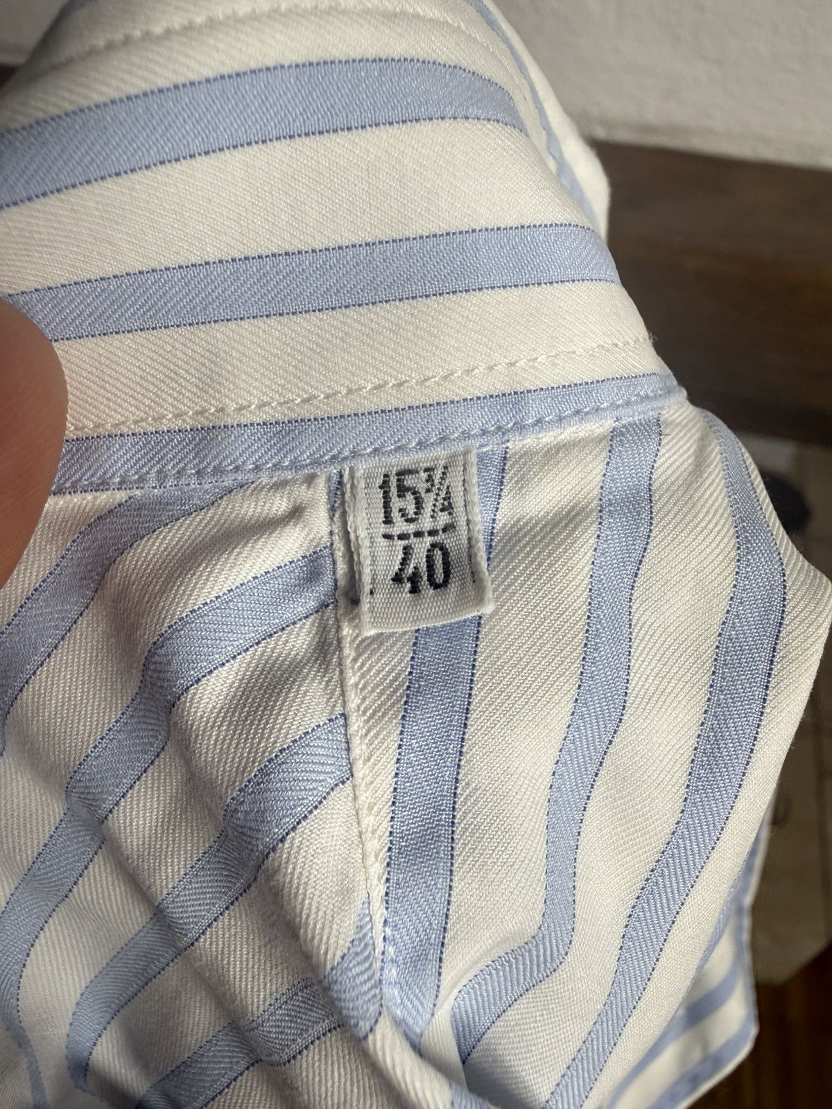 Loro Piana Loro Piana Blue White Striped Cotton Dress Shirt M/L 15¾ 40 Size US M / EU 48-50 / 2 - 4 Thumbnail