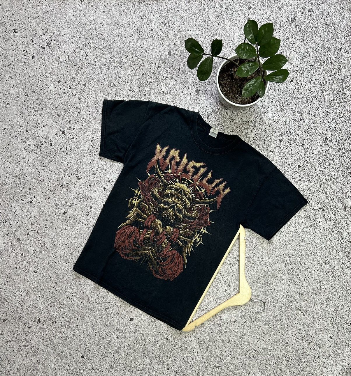 Band Tees × Vintage Vintage 00s Krisiun Rock Band Retro T-Shirt Y2K Size US XL / EU 56 / 4 - 1 Thumbnail