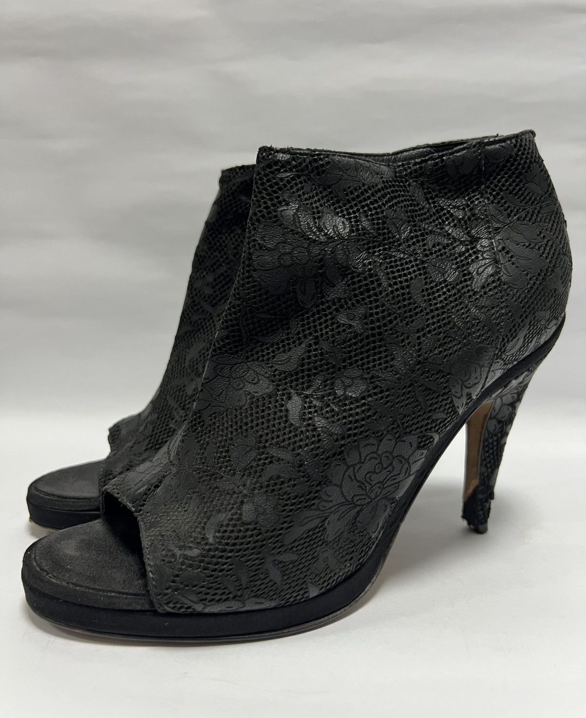 Chanel Chanel - Lace Coco Mark Open Toe Short Boots Size US 7.5 / IT 37.5 - 6 Thumbnail