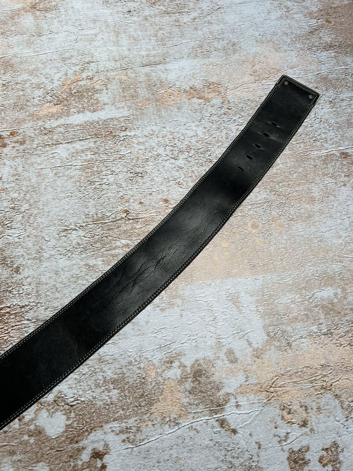 Vintage Vintage wide leather belt Size ONE SIZE - 5 Thumbnail