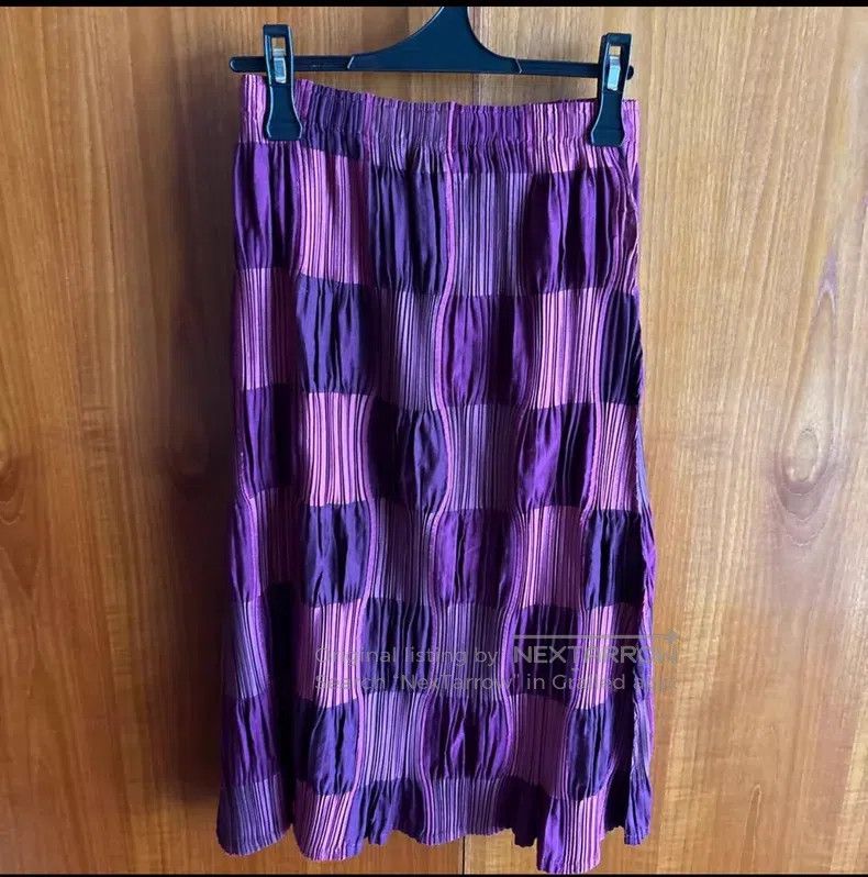 Issey Miyake Issey Miyake Purple Midi Skirt Size 25" / US 0 / IT 36 - 3 Thumbnail
