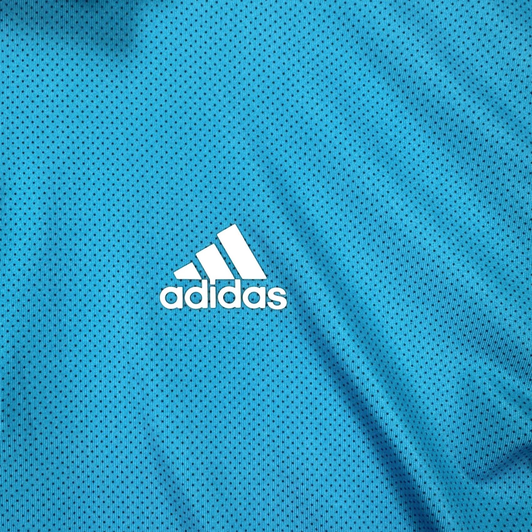 Adidas Adidas Golf Polo Shirt Mens L Blue Spotted Performance Stretch Quick Dry Athletic Golf Shirt Mens Blue Polo Size US L / EU 52-54 / 3 - 6 Thumbnail