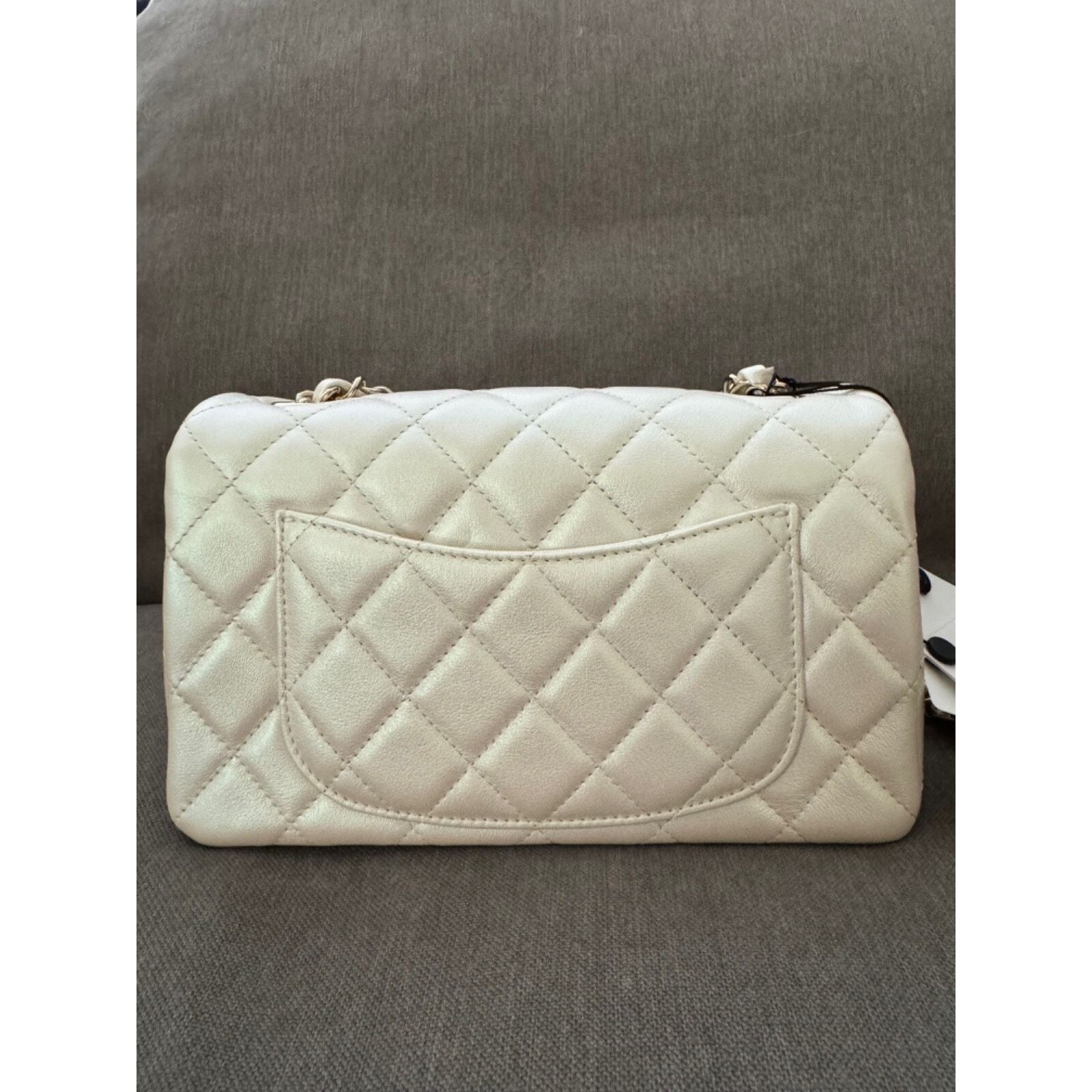 Chanel Chanel White Mini Flap CC Quilted Chain Crossbody Bag Size ONE SIZE - 14 Thumbnail