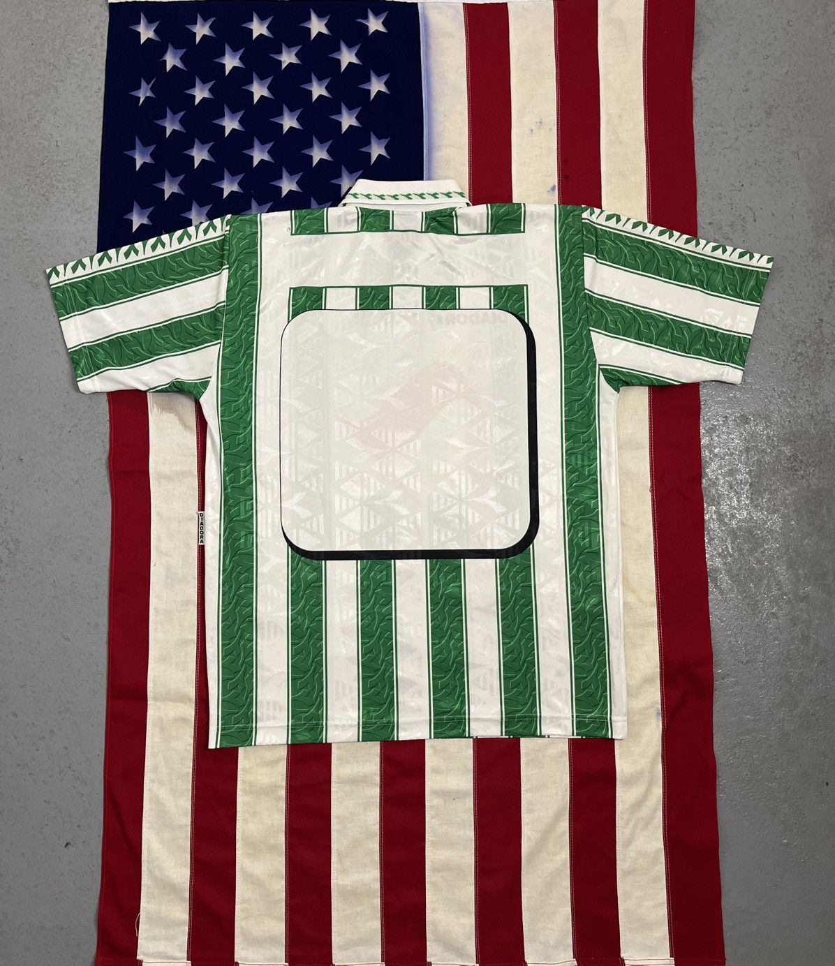 Diadora VTG 90s Diadora Rapid Wien Home Football Jersey Green White Size US XL / EU 56 / 4 - 2 Thumbnail