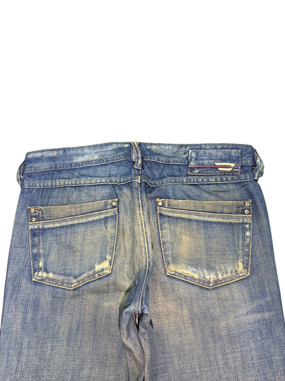 Diesel Vintage Italy Diesel Mud Wash Distressed Flare Jeans Size 29" - 4 Thumbnail
