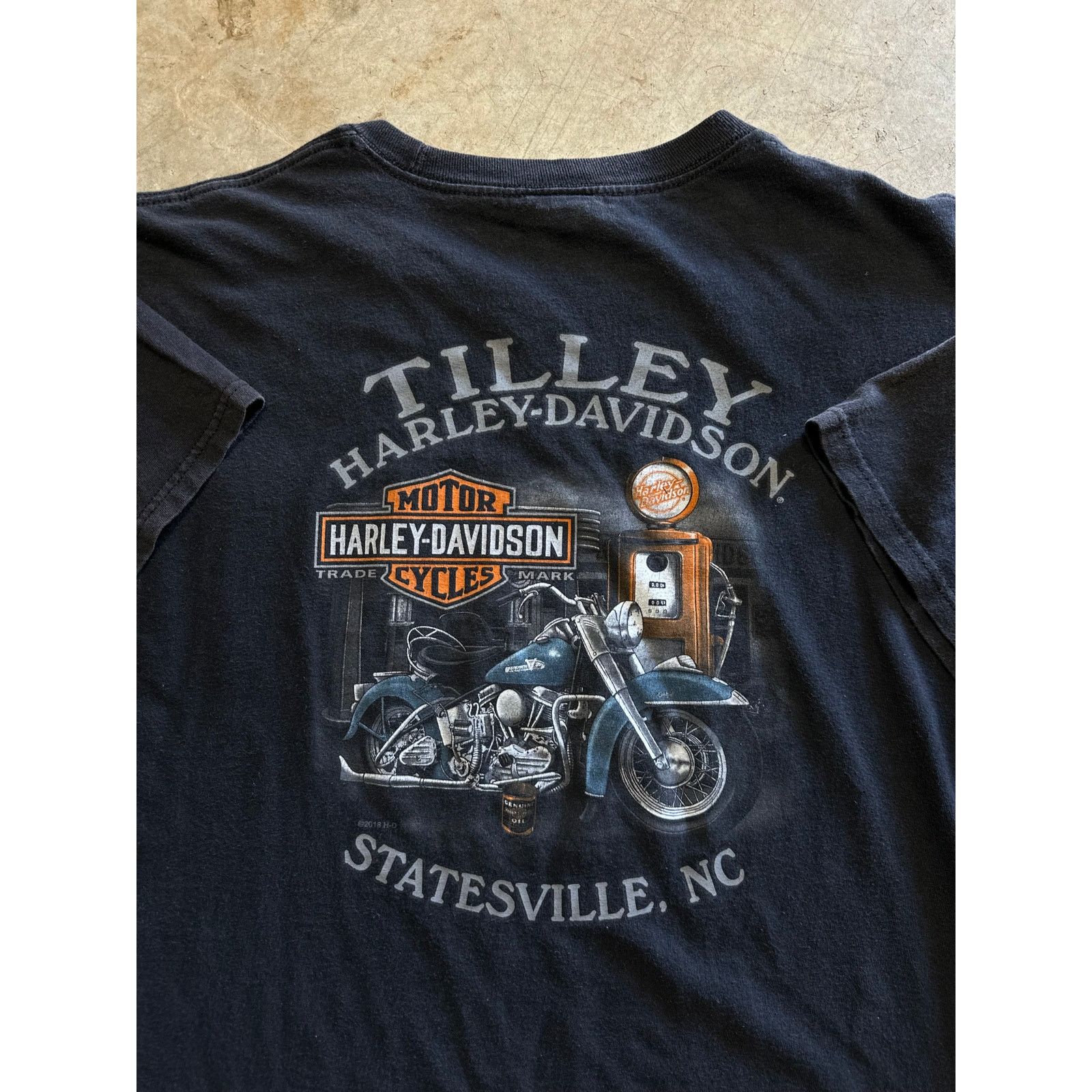 Harley Davidson × Vintage Harley Davidson Motorcycles Black Graphic T-Shirt XL Flames Size US XL / EU 56 / 4 - 3 Thumbnail