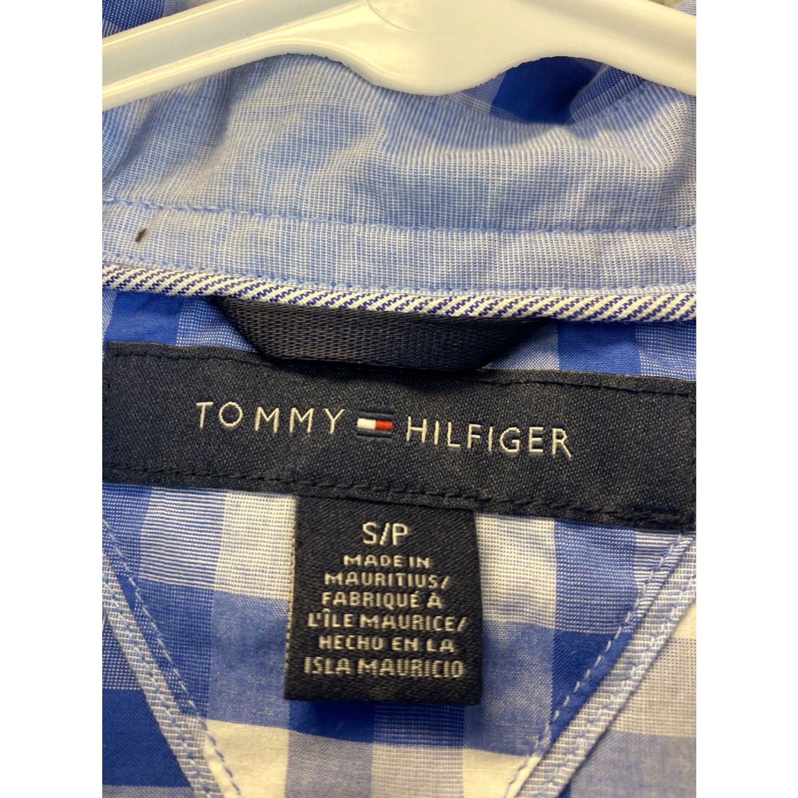 Tommy Hilfiger VINTAGE Tommy Hilfiger Dress Shirt Men Small Plaid Button-Up Casual Long Sleeve Blue 90s Mens Size US S / EU 44-46 / 1 - 5 Thumbnail