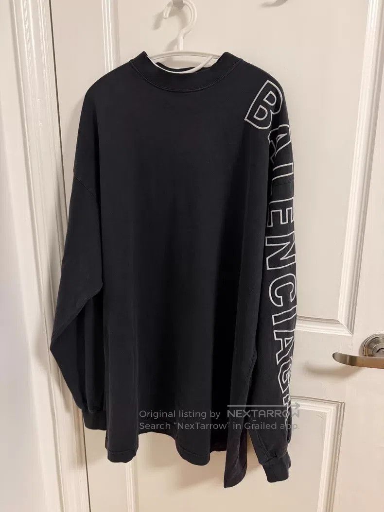 Balenciaga Balenciaga Letter side logo print Kylin arm sleeve hoodie, Size US L / EU 52-54 / 3 - 1 Thumbnail