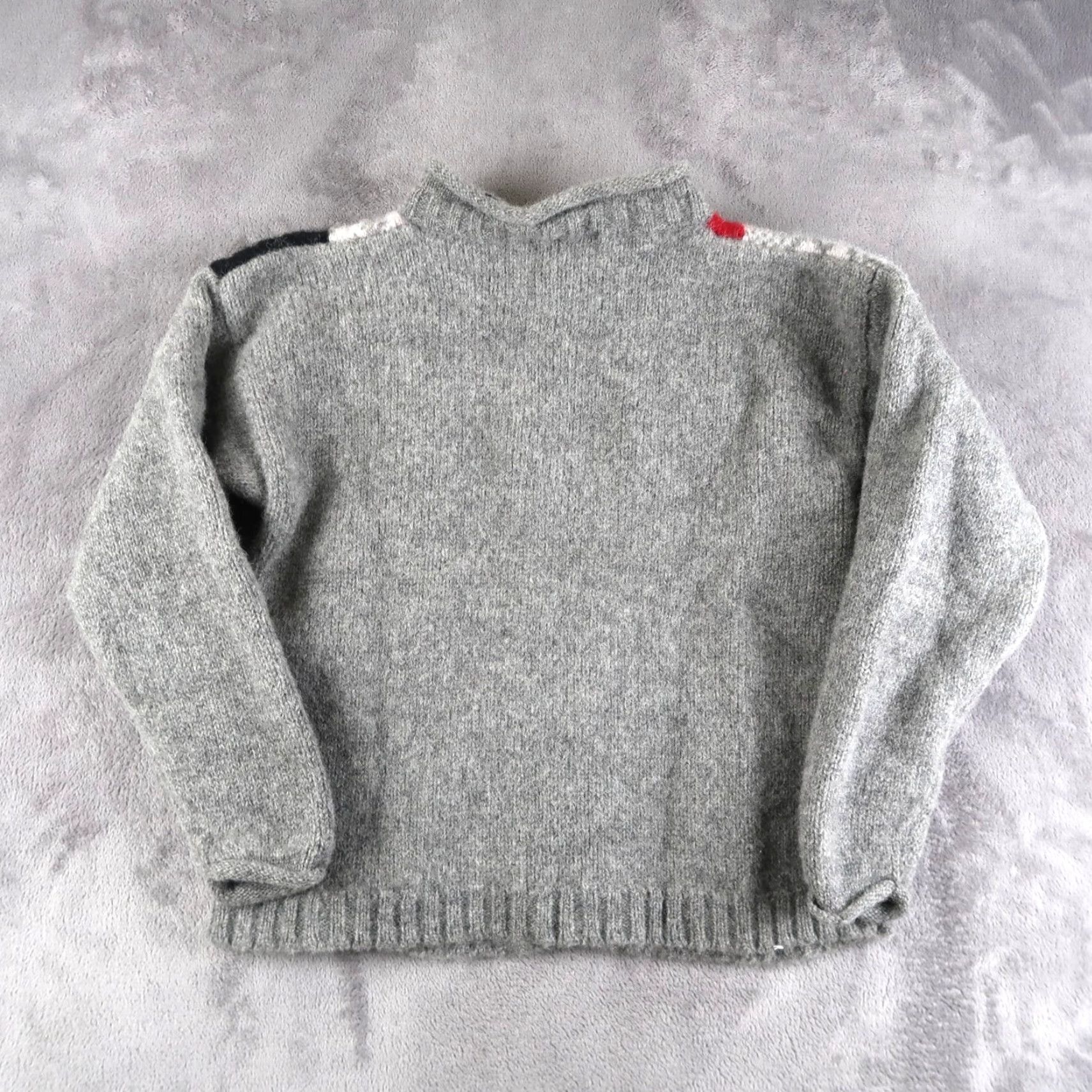 Eddie Bauer VINTAGE Eddie Bauer Sweater Womens S Gray Wool Cardigan Fair Isle Rabbit 90s Size S / US 4 / IT 40 - 2 Thumbnail
