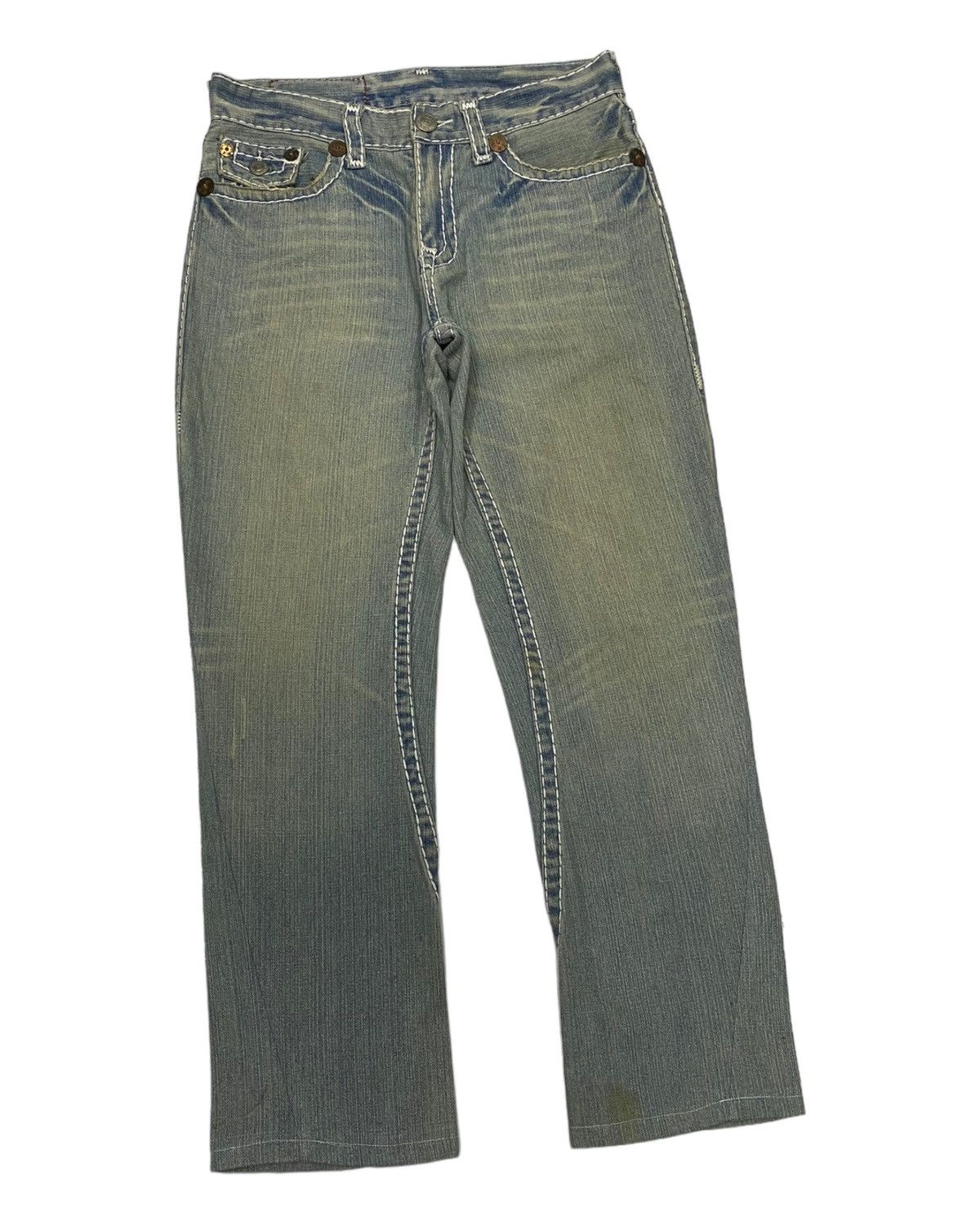 If Six Was Nine × Japanese Brand × True Religion 🔥BAGGY TRUE RELIGION DISTRESSED DENIM JEANS Size US 33 - 4 Thumbnail