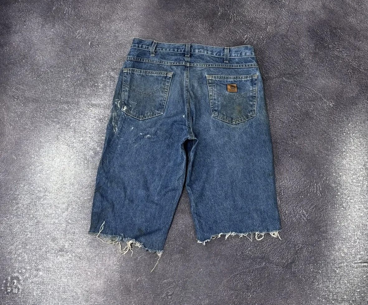 Carhartt × Vintage Vintage Carhartt American Blue Denim Hype Shorts Jorts Size US 34 / EU 50 - 1 Thumbnail