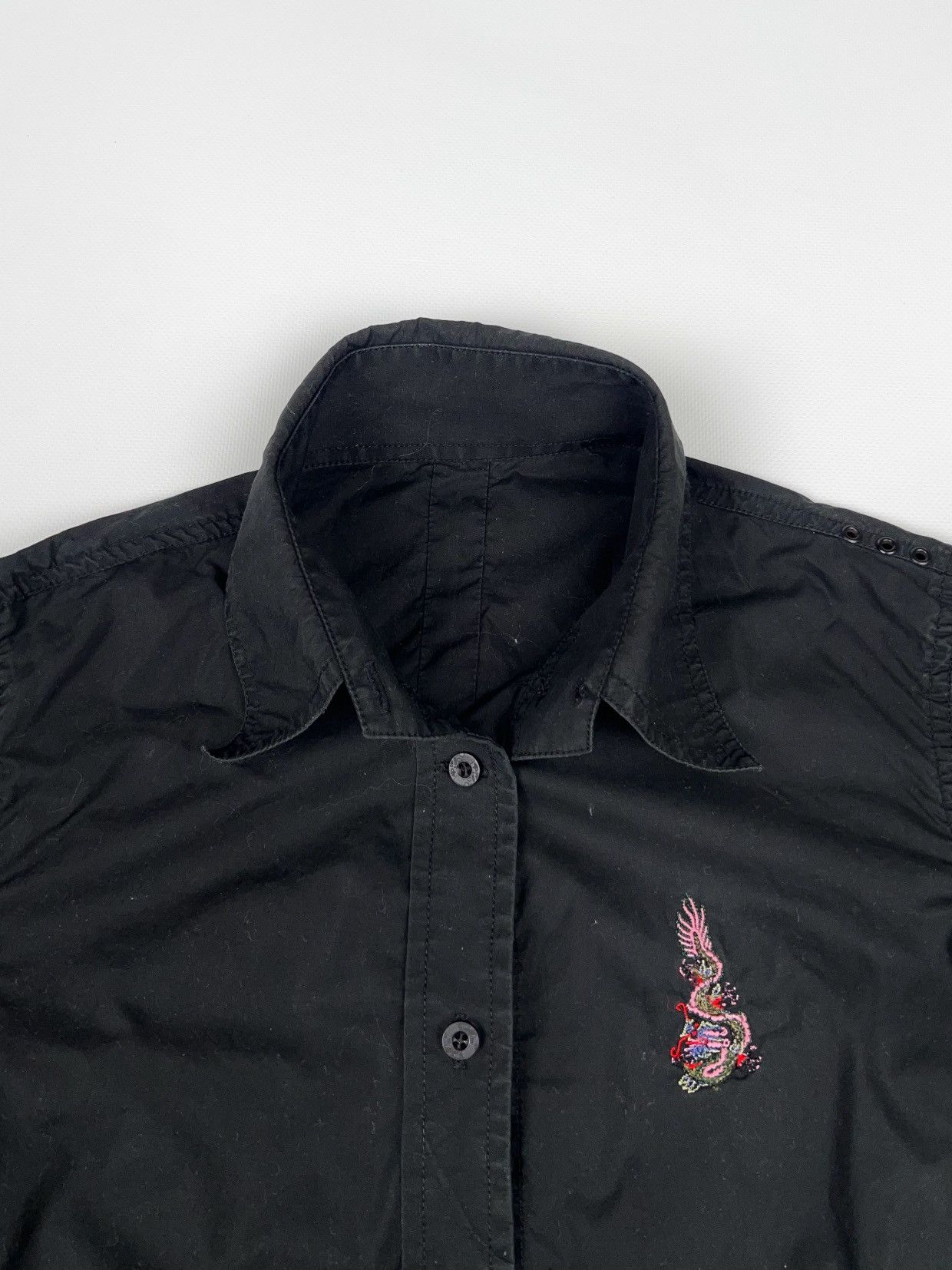 Maharishi Maharishi Black Zyar Shirt Dragon Short Sleeve Size M / US 6-8 / IT 42-44 - 2 Thumbnail