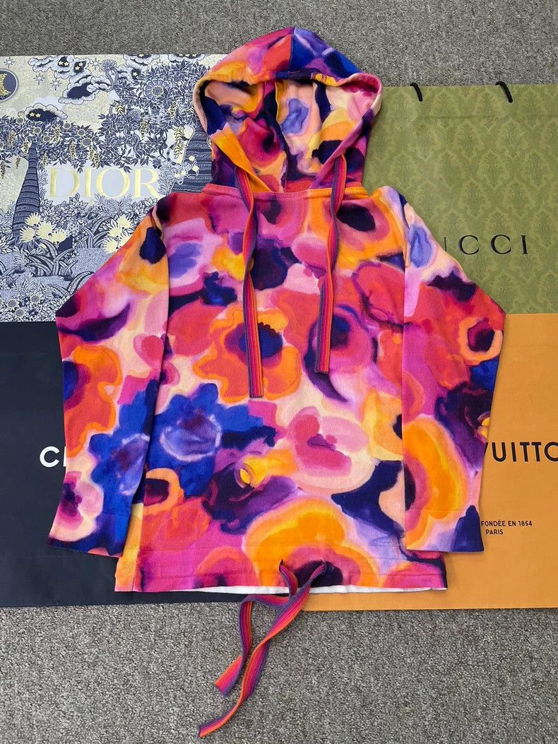 Chanel chanel Colourful faded hooded cashmere sweatshirt Size XS / US 0-2 / IT 36-38 - 1 Thumbnail