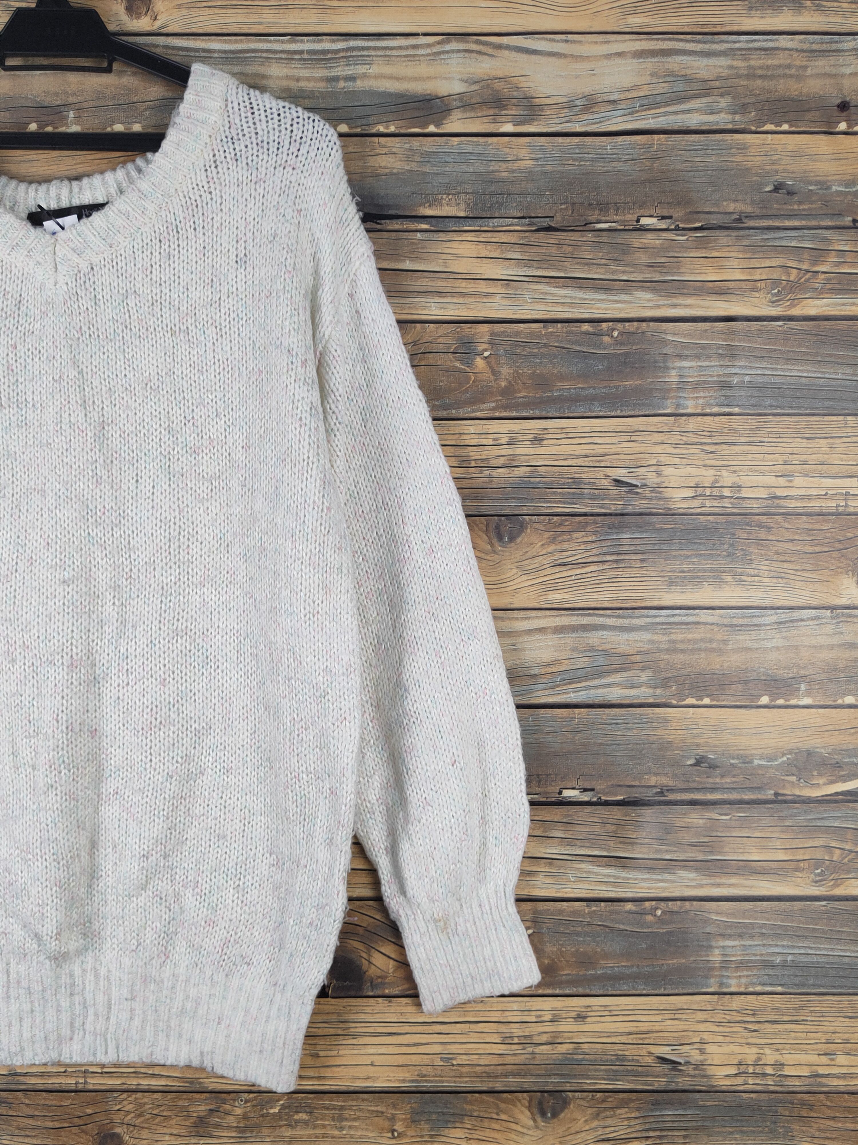 Japanese Brand × Vintage Heather Ivory Knitwear vintage plain Sweatshirts #W1524 Size US M / EU 48-50 / 2 - 5 Thumbnail