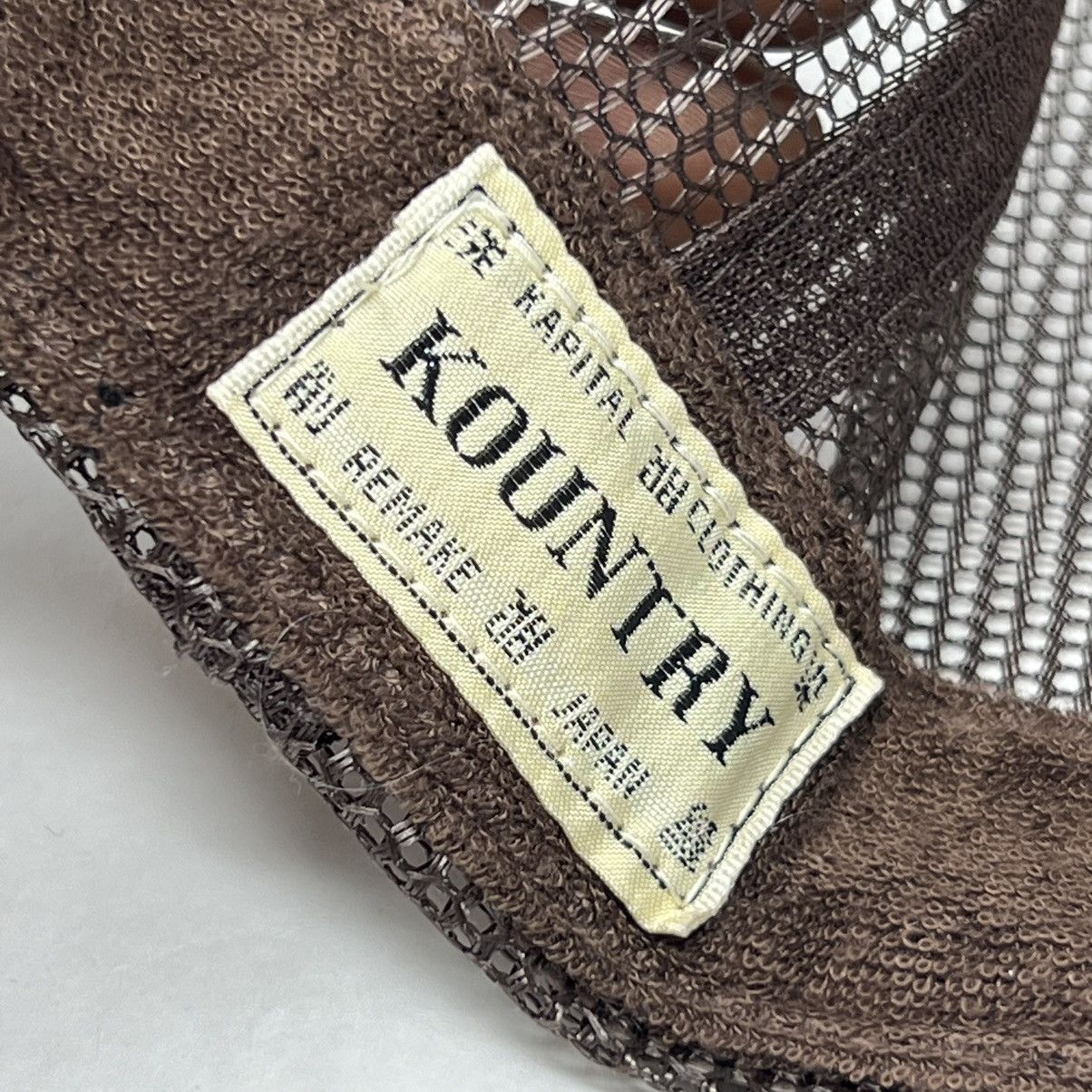 Kapital Kountry Kapital Denim Repair Reconstruct Trucker Hat Ecru Brown Size ONE SIZE - 9 Thumbnail