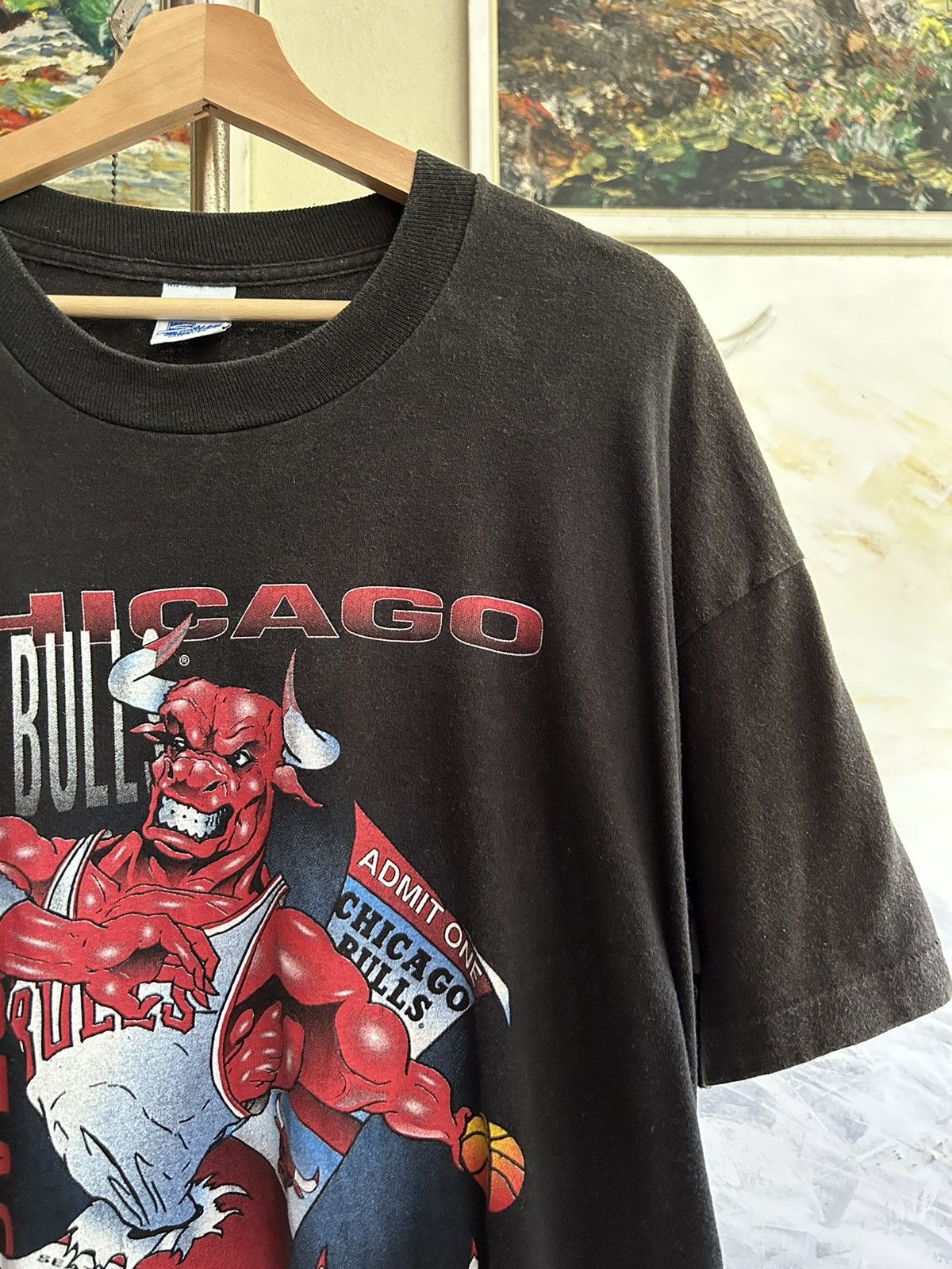 NBA Vintage Chicago Oversize Tshirt Size US XL / EU 56 / 4 - 6 Thumbnail
