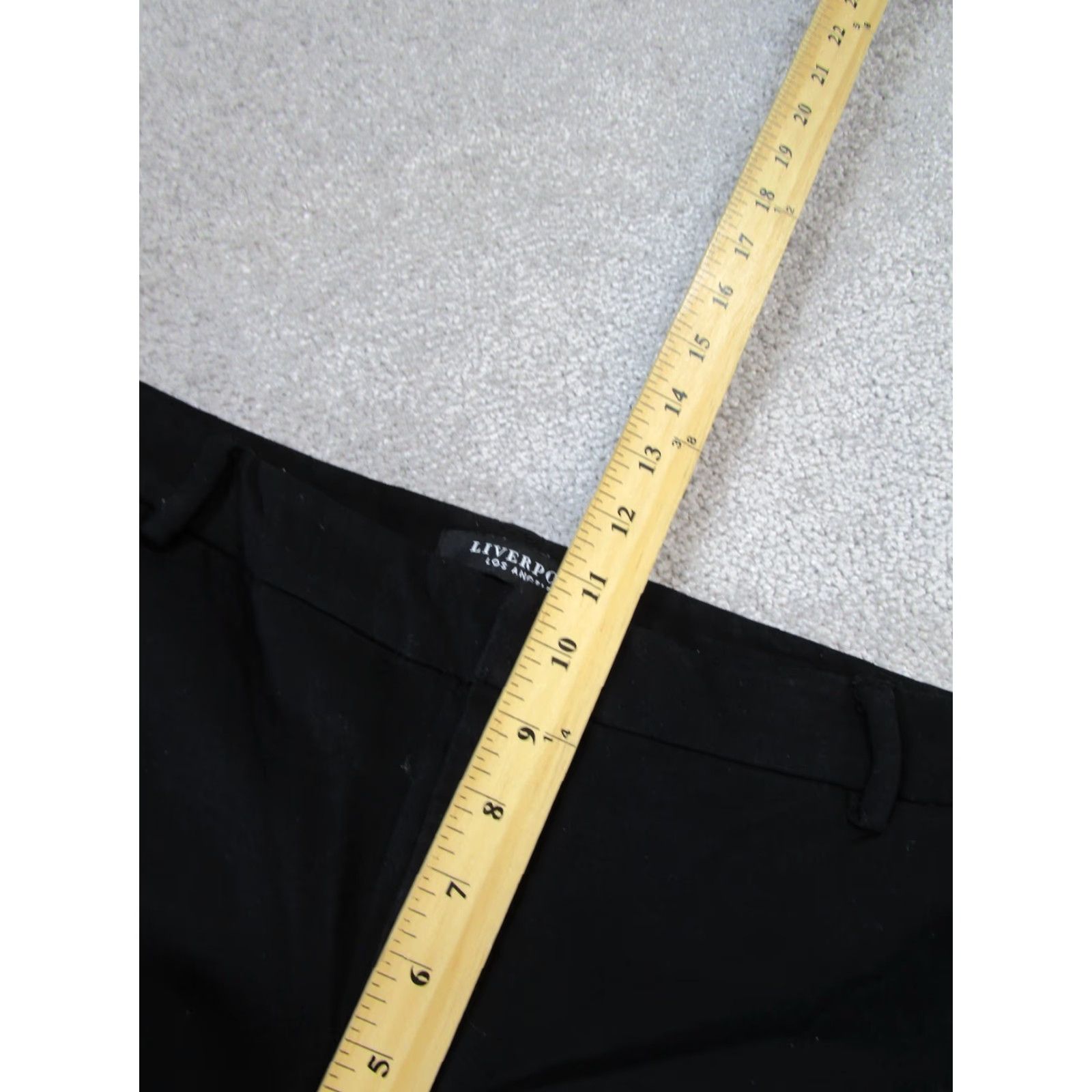 Vintage VINTAGE Liverpool Women's Pants Slim Fit Ankle Stretch Black 14 Skinny Knit 90s Women's Size 36" / US 14 / IT 50 - 7 Thumbnail