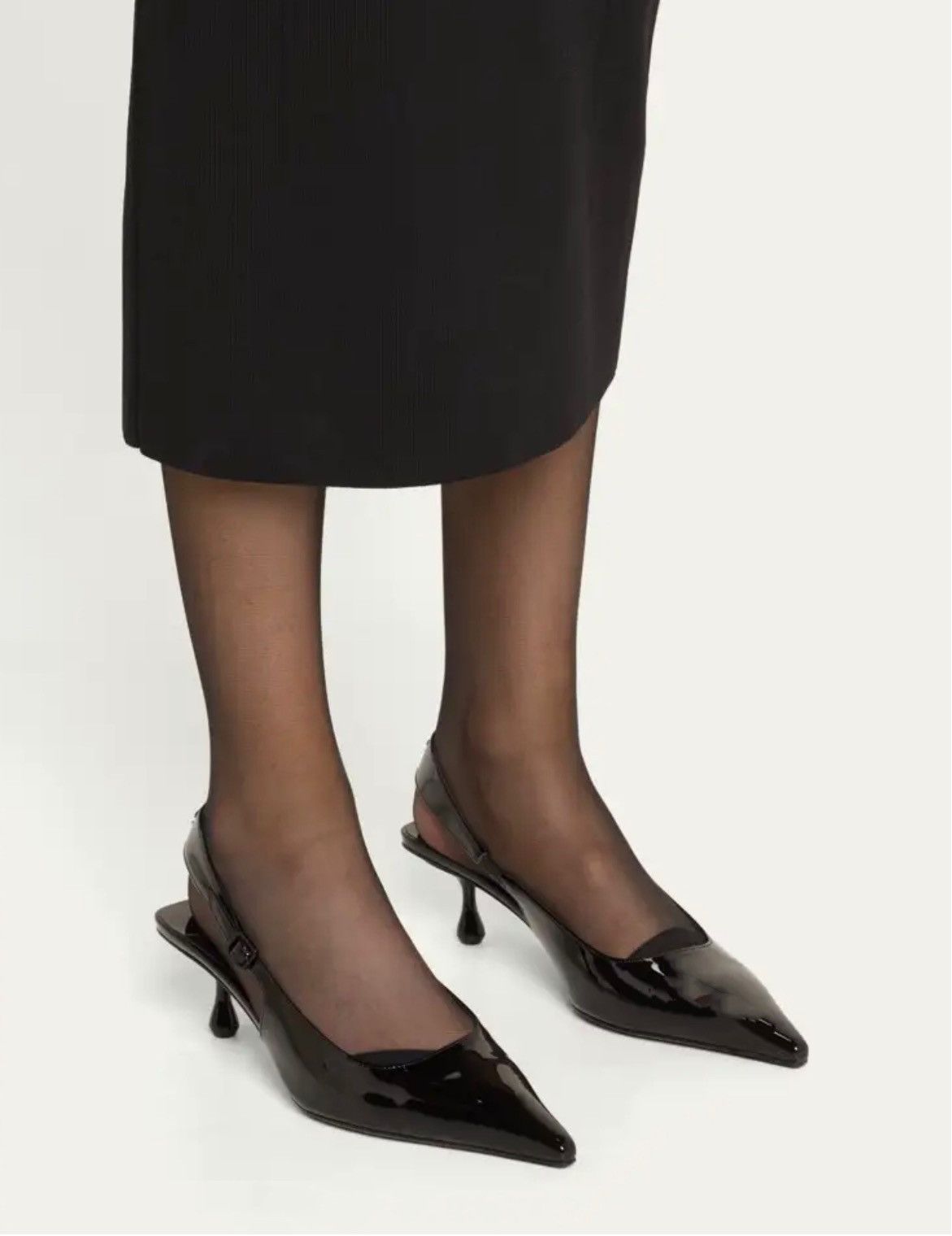 Jimmy Choo Jimmy Choo Amel 50MM Leather Slingback Pumps size 36 Size US 6 / IT 36 - 4 Thumbnail