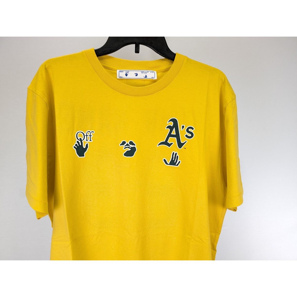 Off-White o1rshd1 MLB- Oakland Athletics Short Sleeve T-Shirt Yellow Size US XL / EU 56 / 4 - 8 Thumbnail