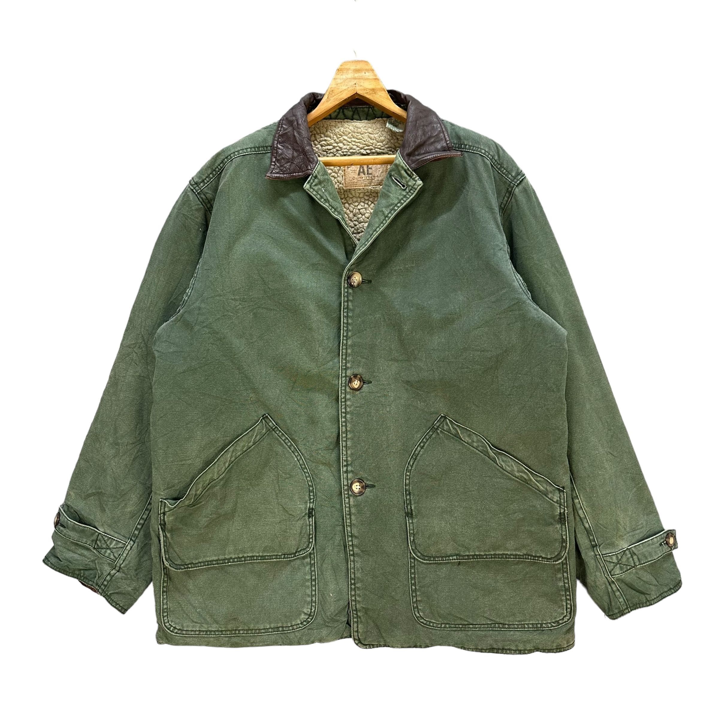 American Eagle Outfitters 90's AMERICAN EAGLE OUTFITTERS Green Sherpa Jacket #A39-0895 Size US L / EU 52-54 / 3 - 1 Thumbnail