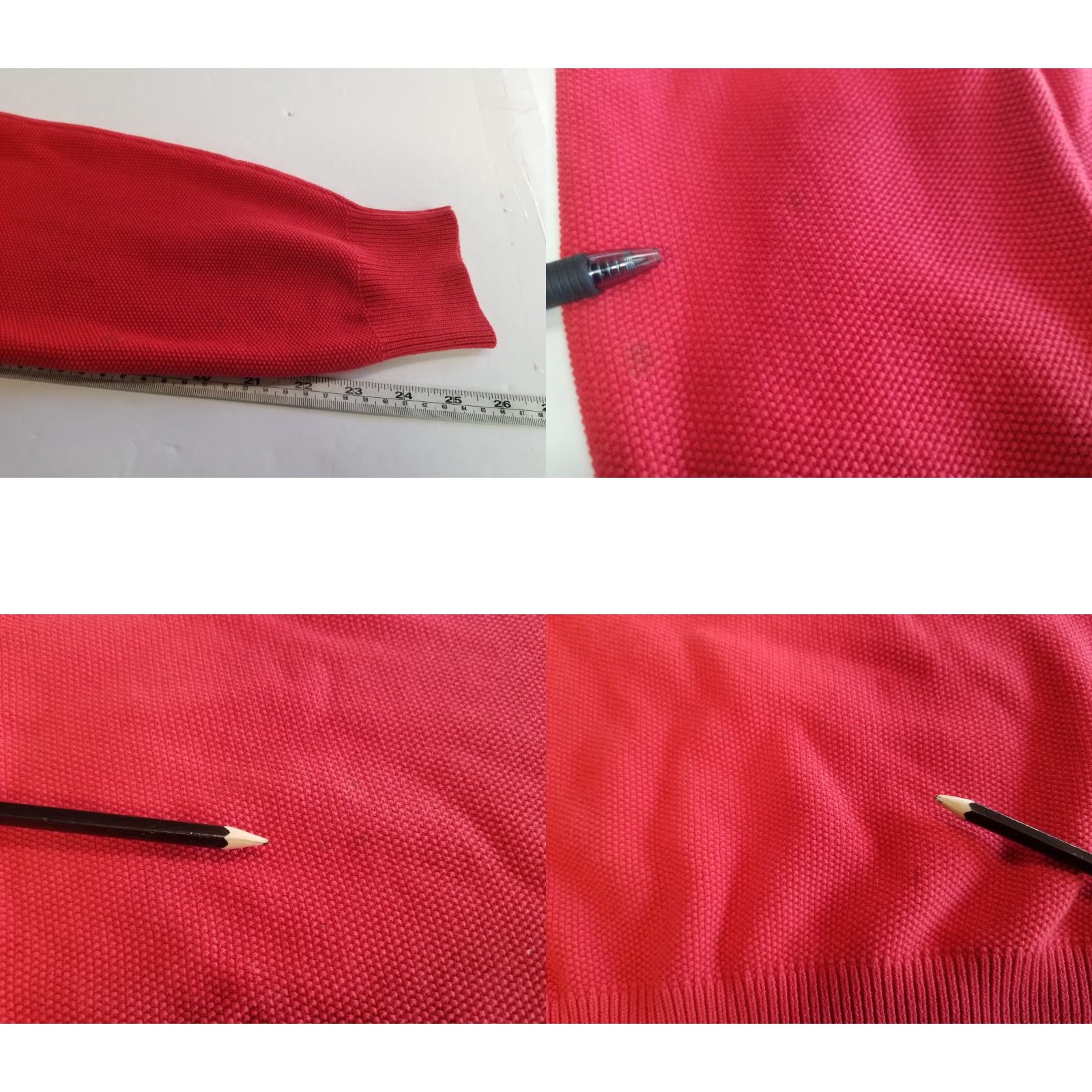 Faconnable Façonnable Mens Large Red Long Sleeve Crewneck Sweater Long Sleeve Size US L / EU 52-54 / 3 - 8 Thumbnail