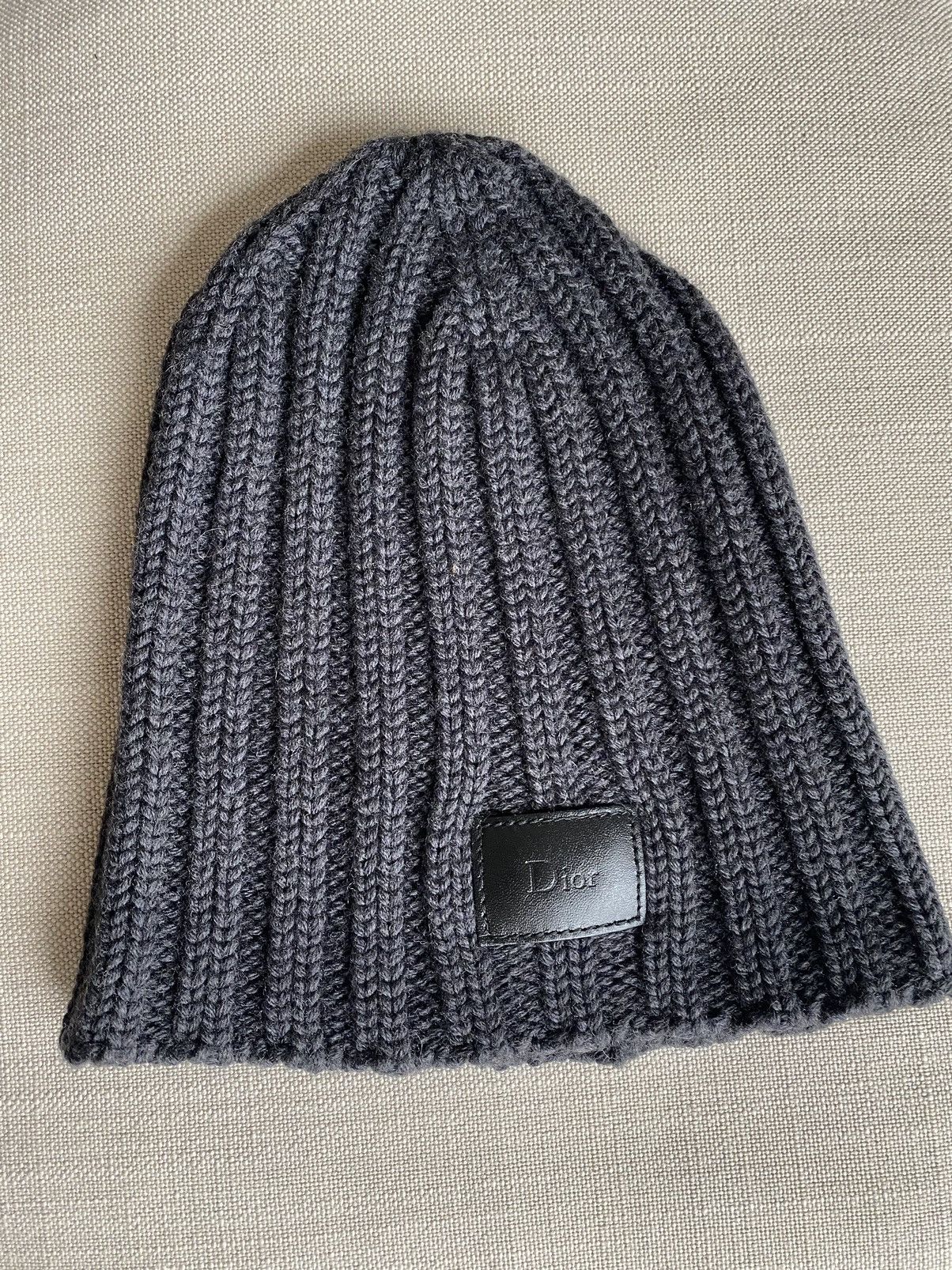 image of Beanie Dior X Wool in Grey, Men's