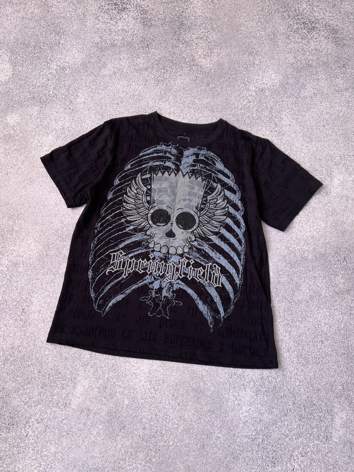 The Simpsons × Vintage Vintage The Simpsons Bart Skull Monogram Tee Size US M / EU 48-50 / 2 - 2 Thumbnail