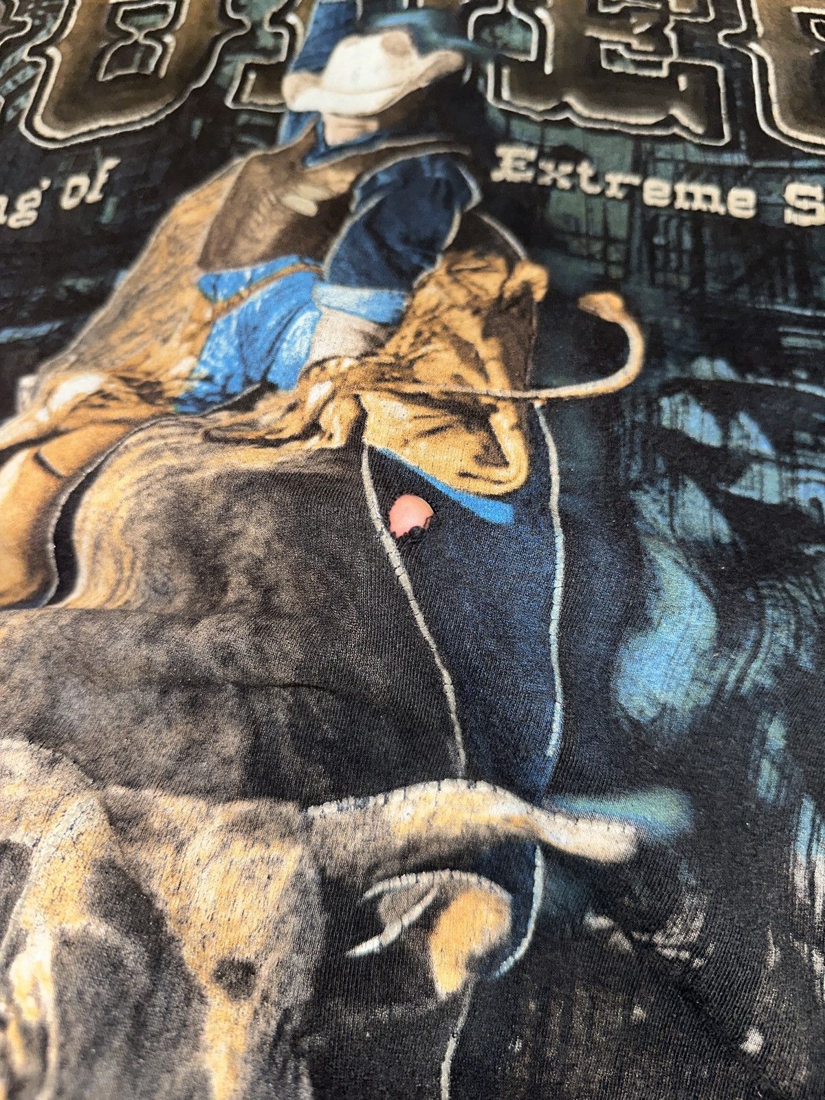 Cowboy Equipment Y2k rodeo cowboy western bull rider tee shirt size XL Size US XL / EU 56 / 4 - 6 Thumbnail
