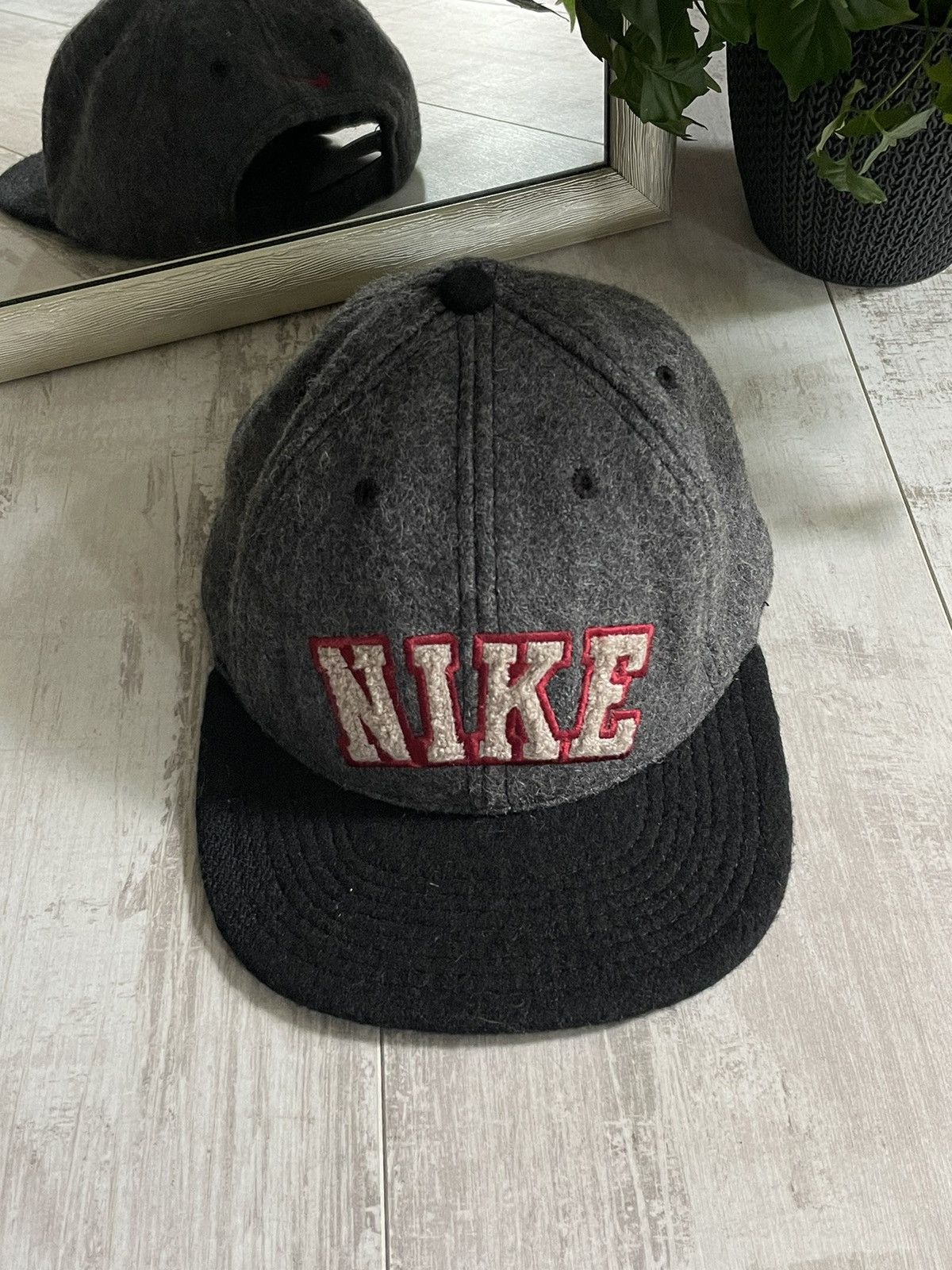 Nike × Vintage Vintage Nike 90’s Wool Hat Cap Teddy Logo Made In USA Size ONE SIZE - 3 Thumbnail