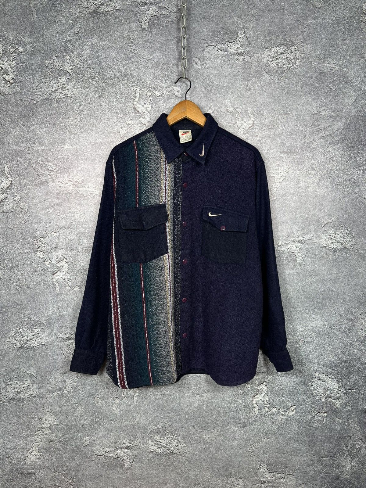 Nike Vintage Nike Andre Agassi Style Flanel Shirt Overshot Size US L / EU 52-54 / 3 - 1 Thumbnail