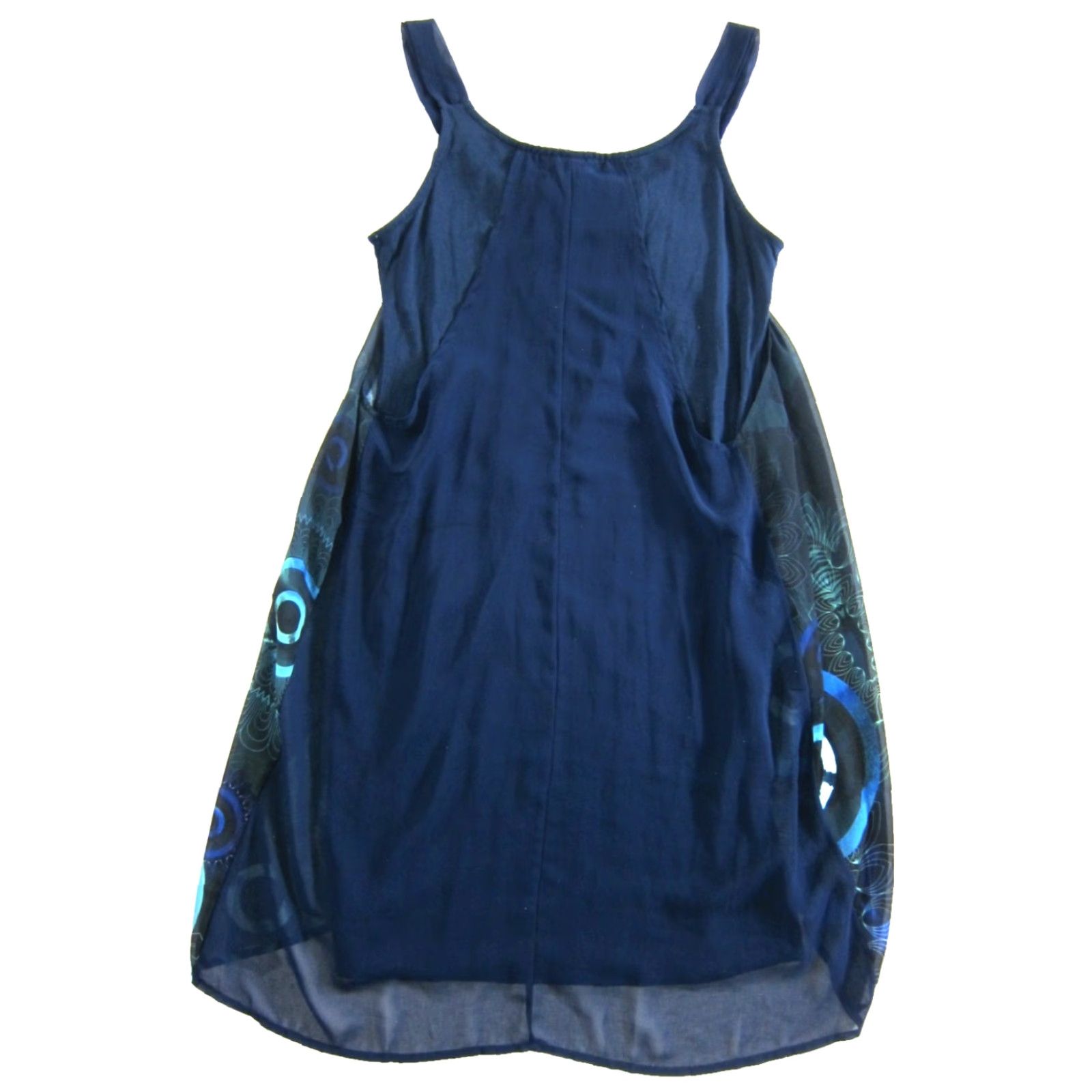 Desigual VINTAGE Desigual Tank Dress Geometric Blue XS Women Size XS / US 0-2 / IT 36-38 - 5 Thumbnail