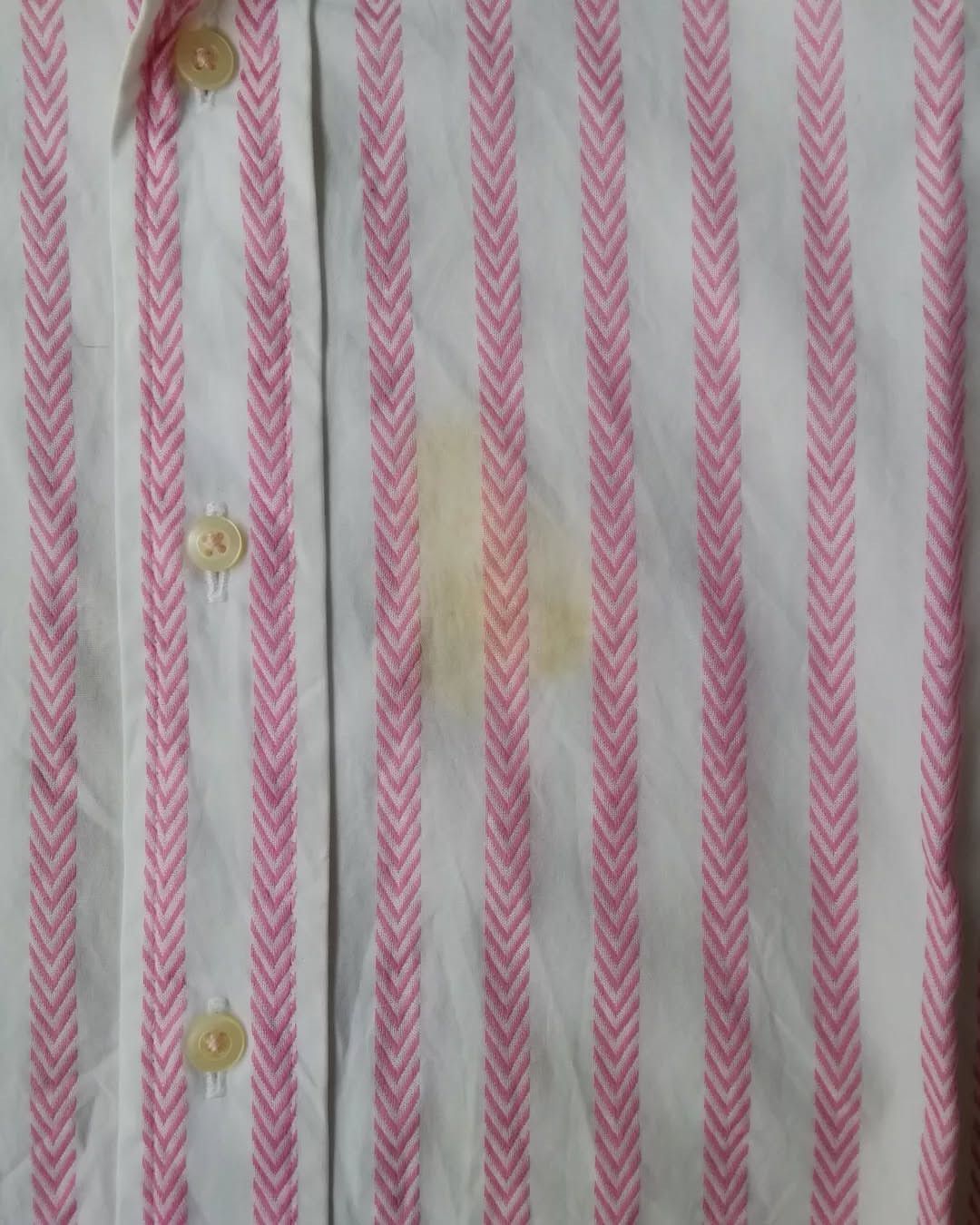 Japanese Brand × Other Male & Co Pink Striped Stained Shirt Size US M / EU 48-50 / 2 - 4 Thumbnail