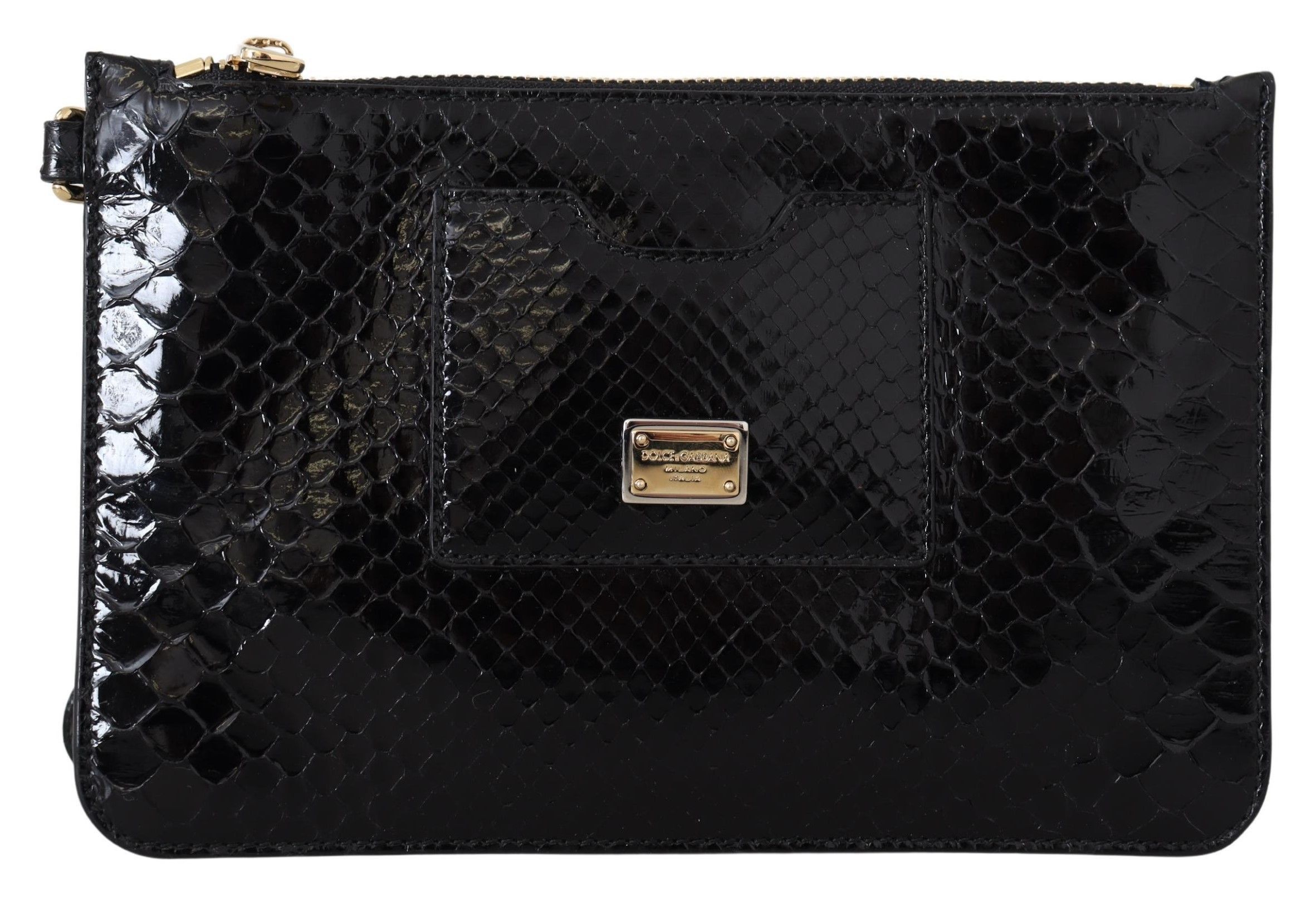 Dolce & Gabbana Exotic Leather Black Wristlet Women's Wallet Size ONE SIZE - 1 Thumbnail