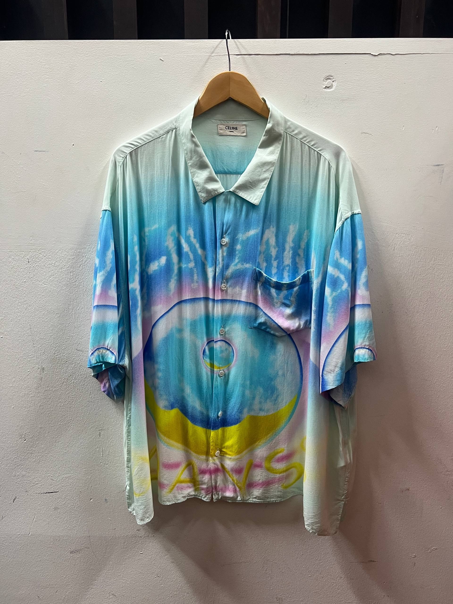 Celine SS22 Celine "Cosmic Cruiser" Heavenly Days Shirt Size US S / EU 44-46 / 1 - 1 Thumbnail